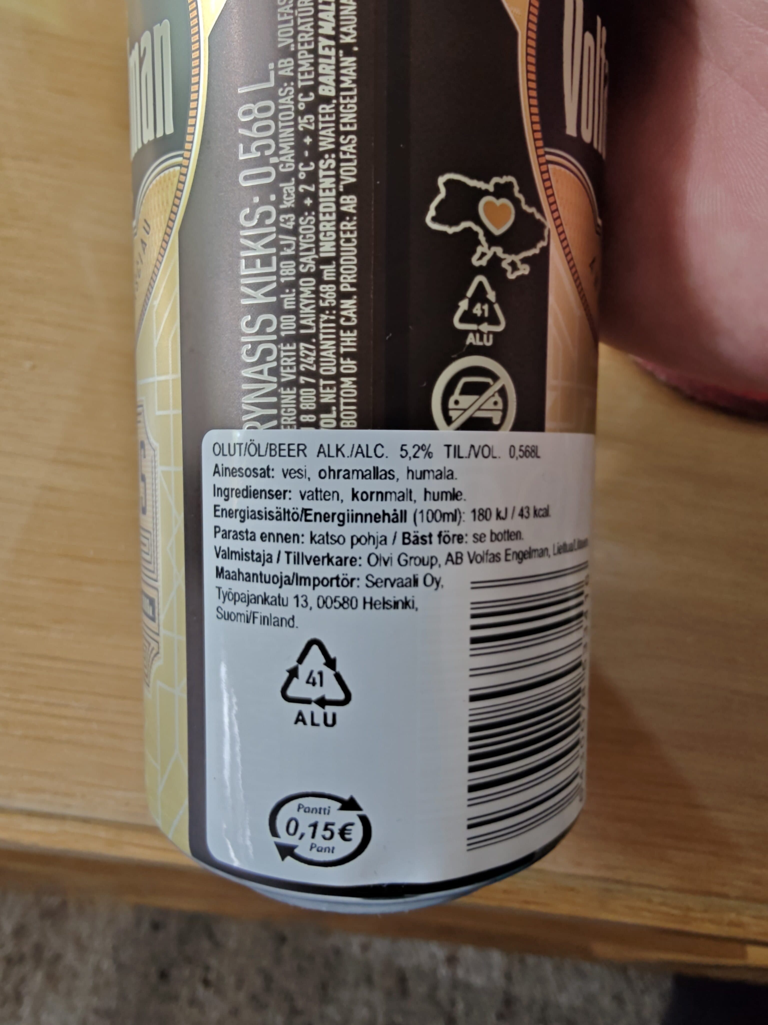 Volfas-Engleman Beer packshot