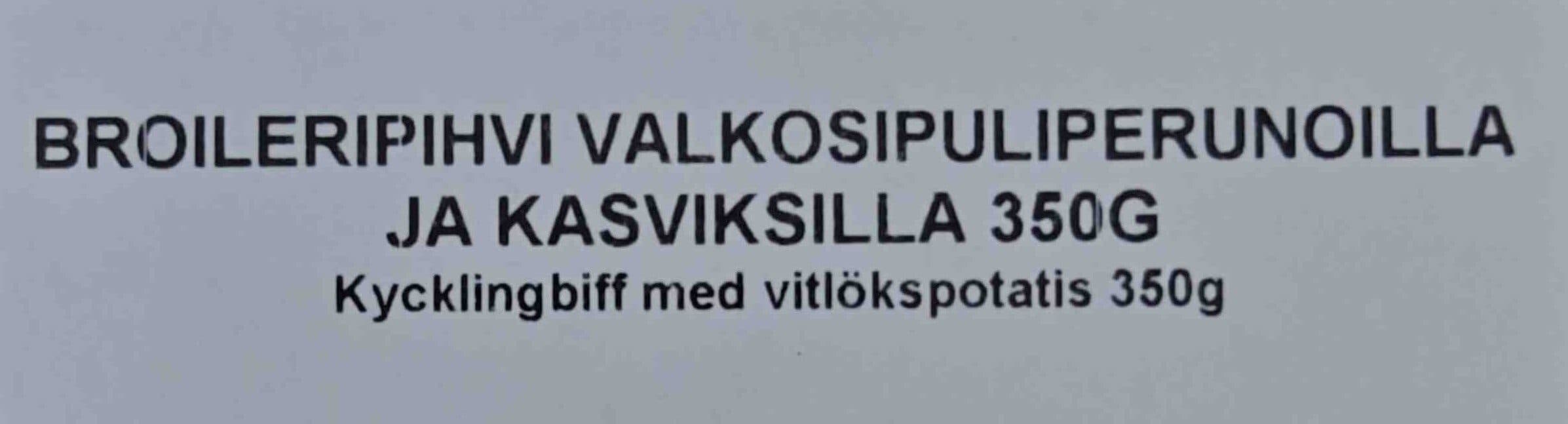Kruunu Herkku Broileripihvi valkosipuliperunoilla packshot