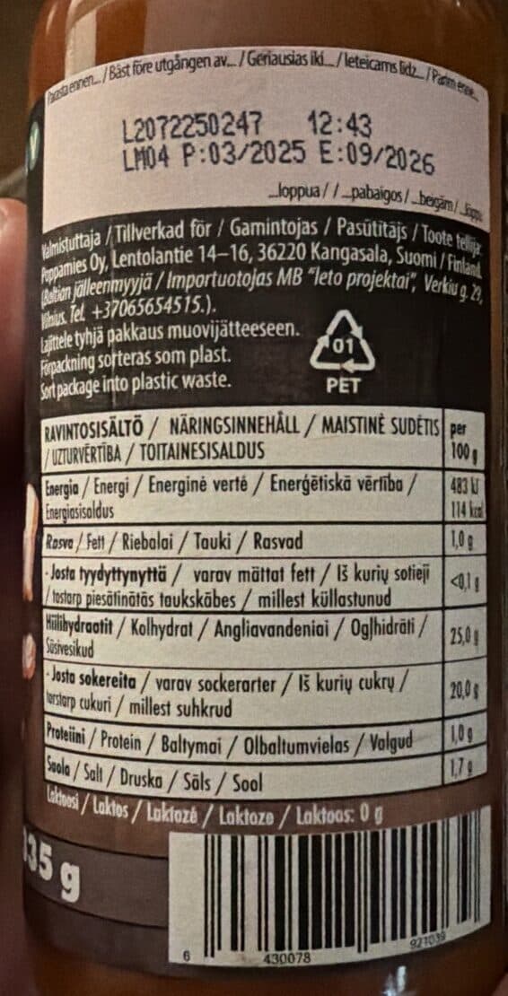Poppamies BBQ Mustard packshot
