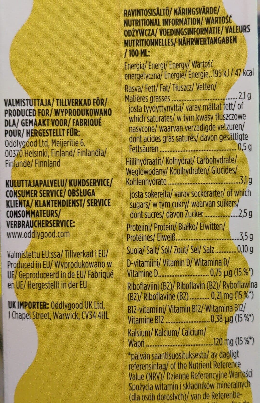 Oddlygood Vanilla Soy Drink packshot