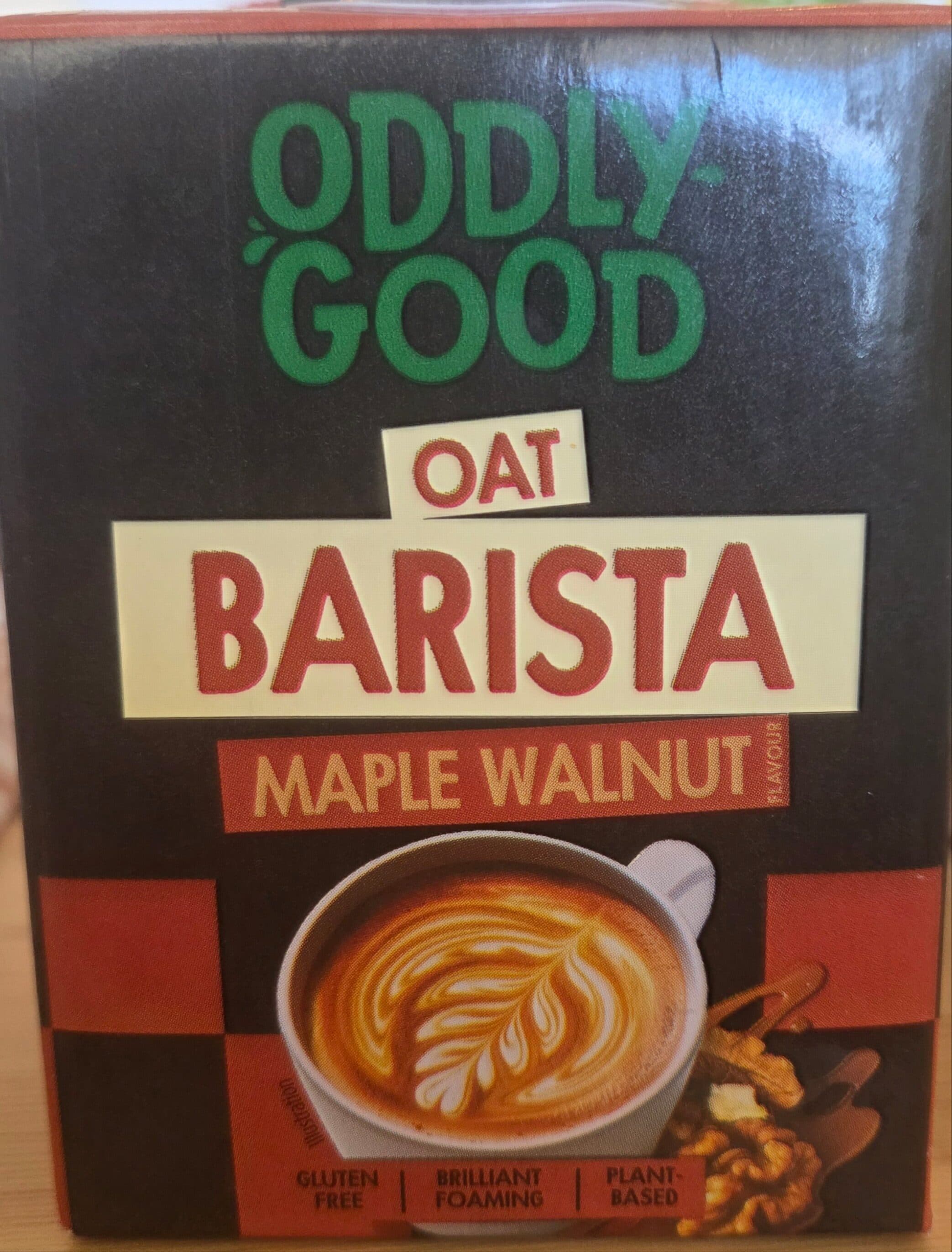 Oddlygood Oat Barista Maple Walnut flavour packshot