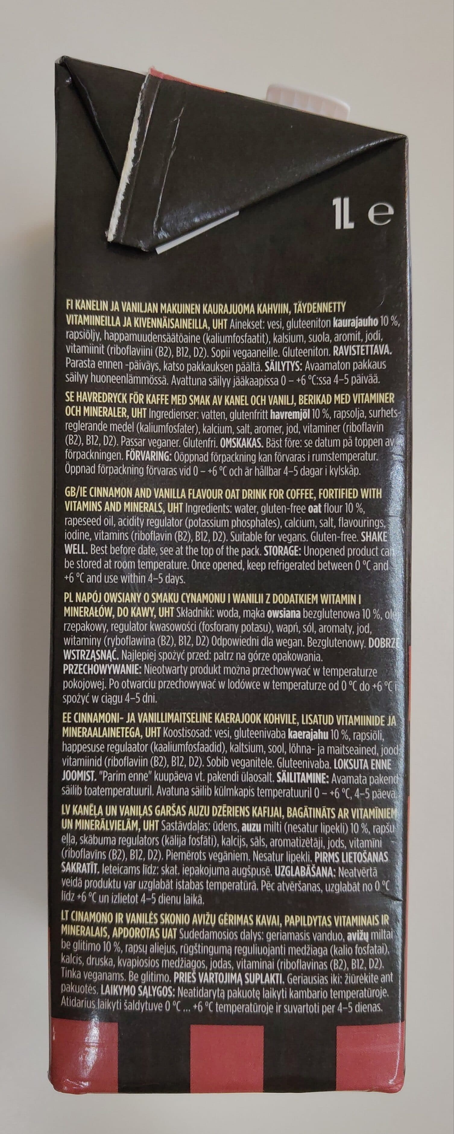 Oddlygood Oat Barista Cinnamon Dolce packshot