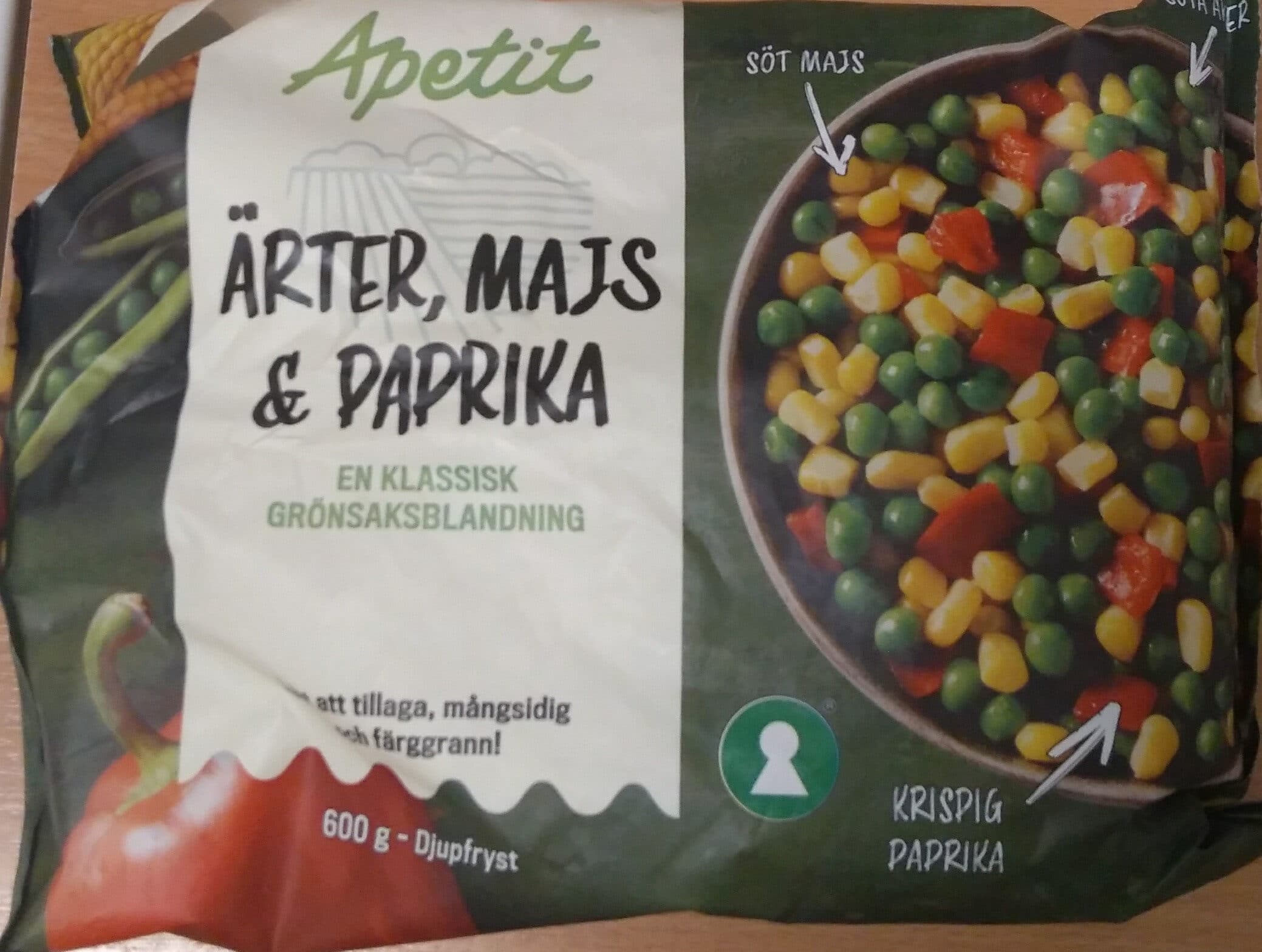 Apetit Ärter, majs & paprika packshot