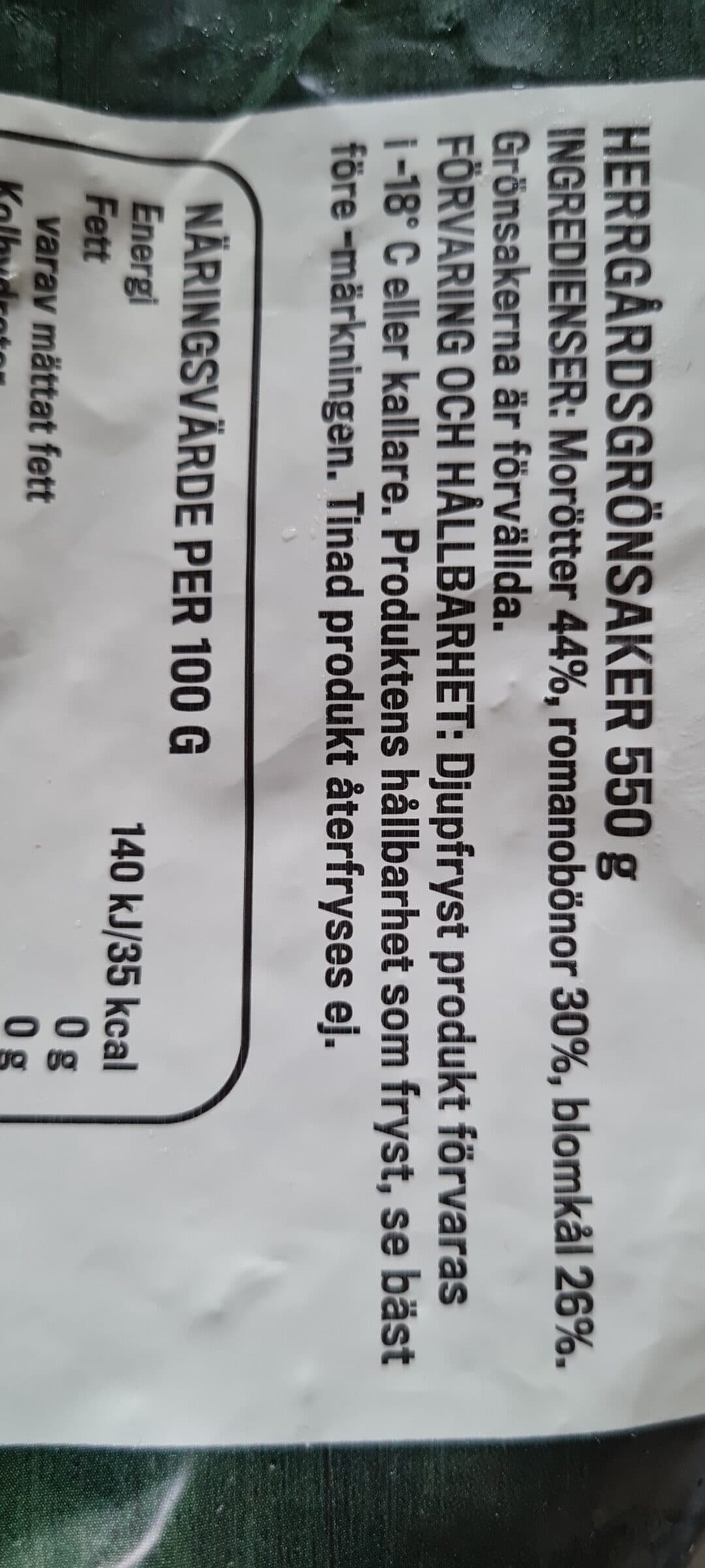 Apetit Herrgårds grönsaker packshot