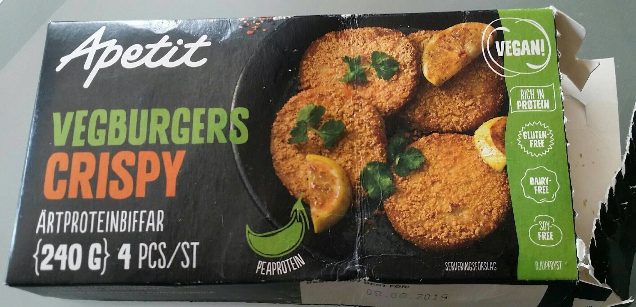 Apetit VEGBURGERS CRISPY packshot