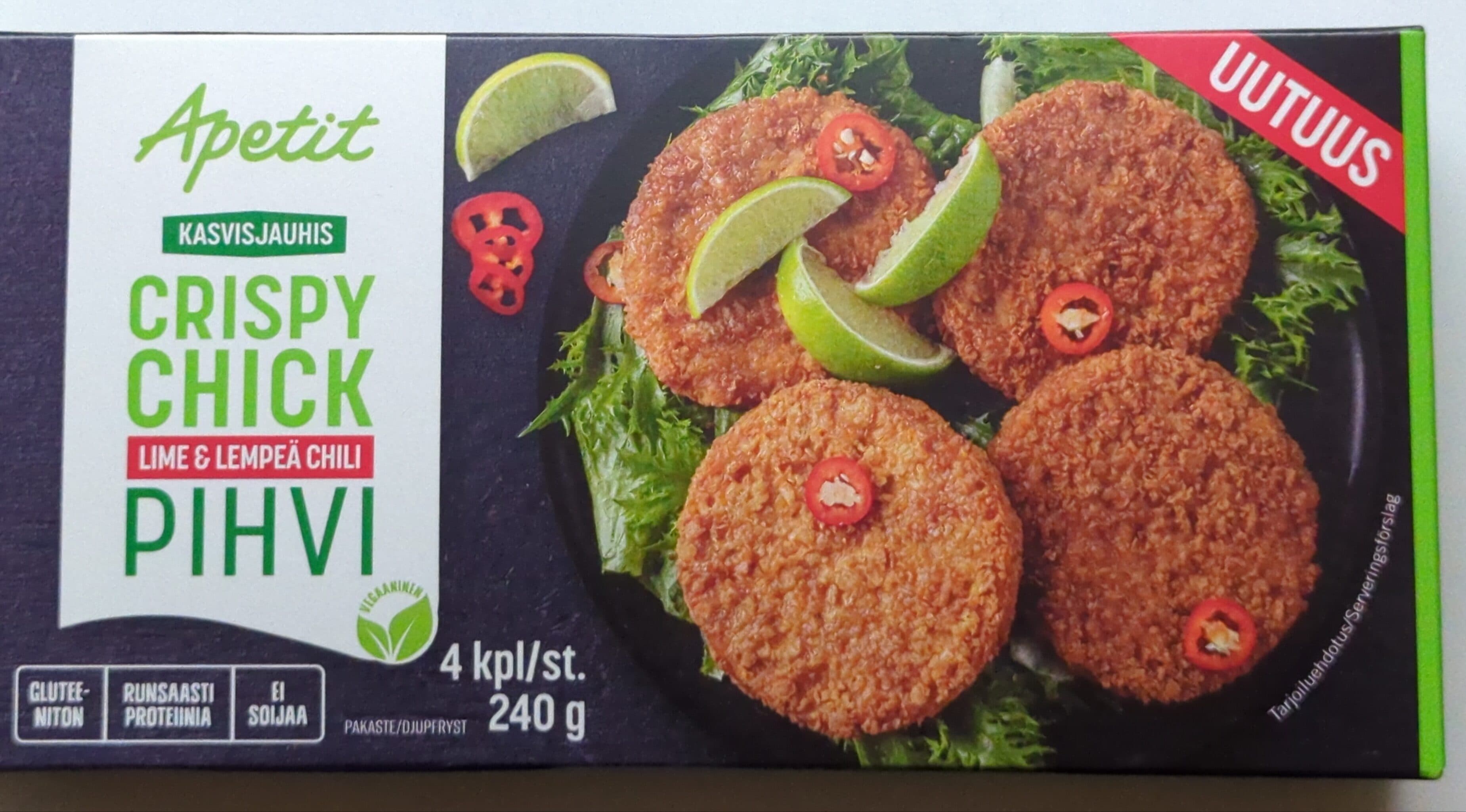 Apetit Crispy Chick Kasvisjauhispihvi packshot