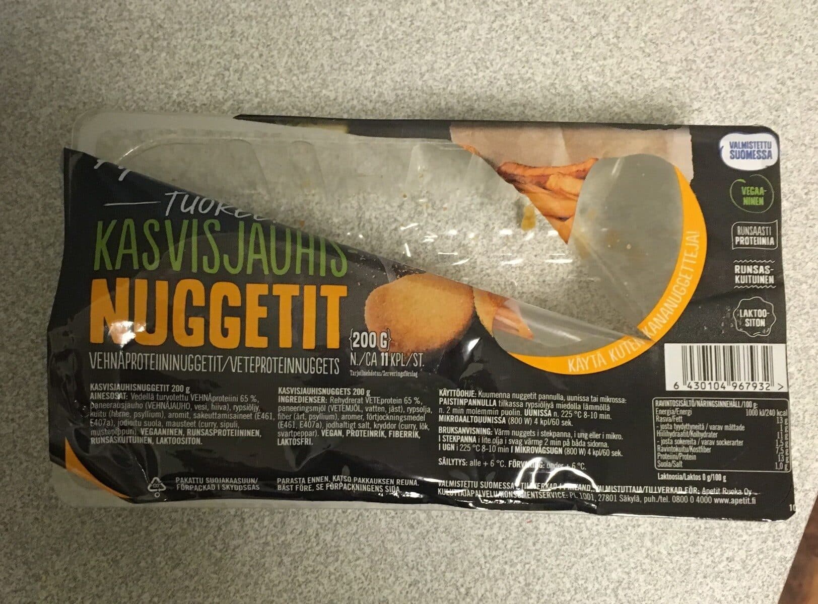 Apetit Kasvisjauhisnuggetit packshot