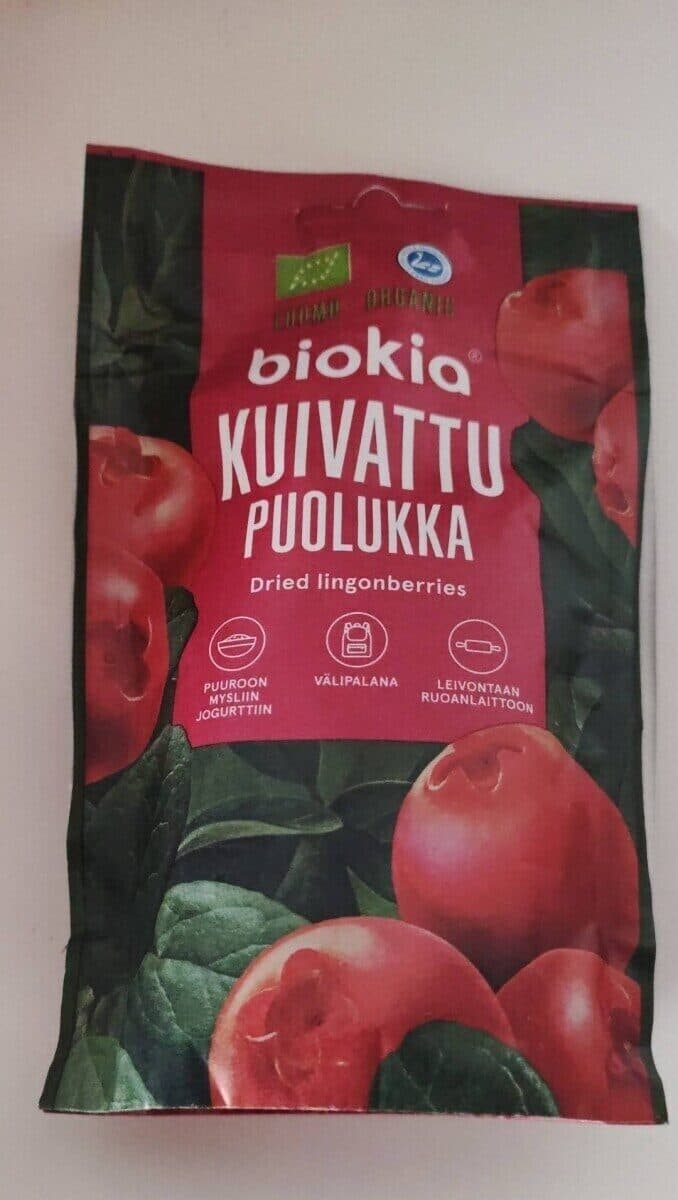 Biokia Kuivattu puolukka packshot