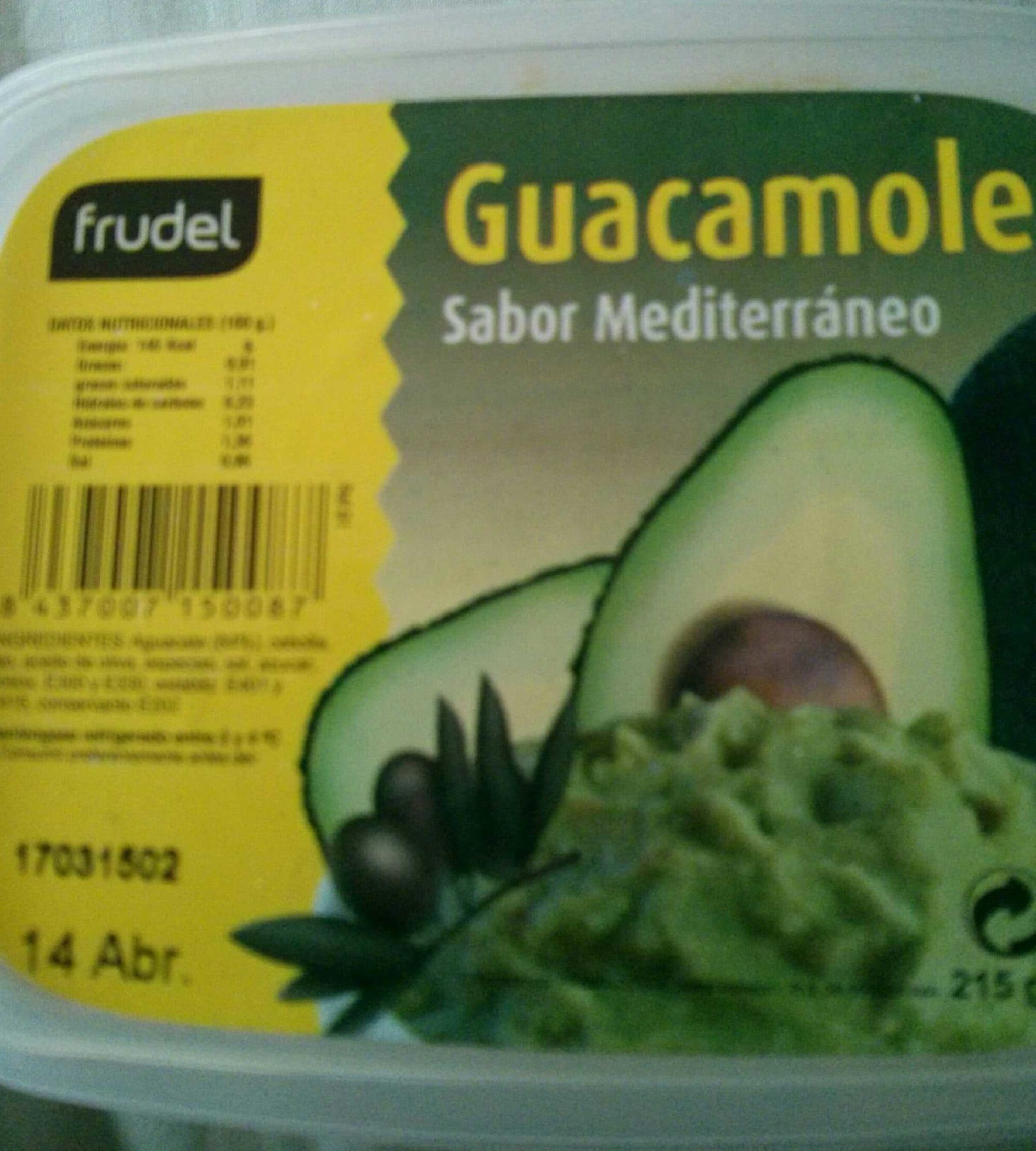 frudel Guacamole sabor Mediterráneo packshot