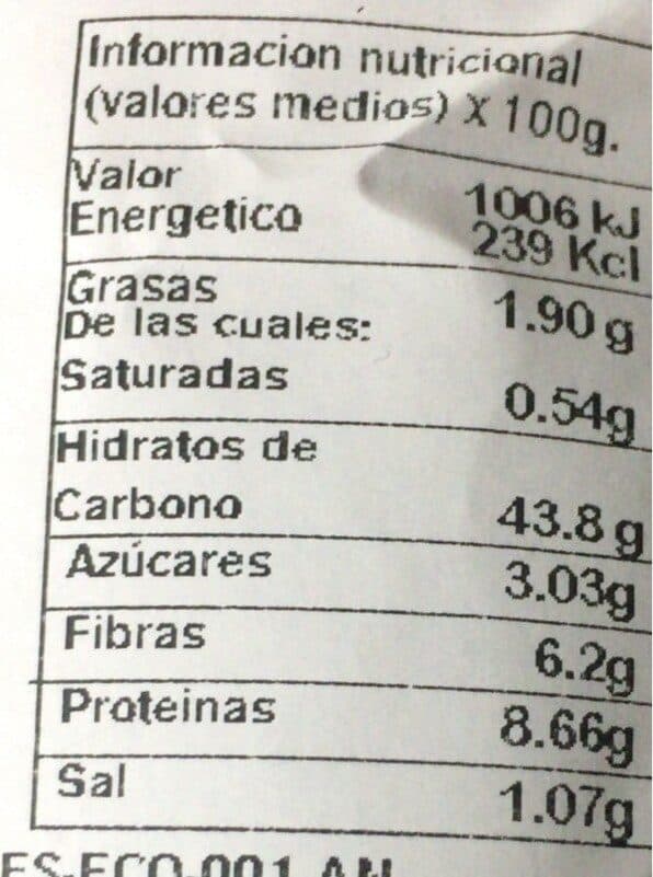 Open Food Facts Pan molde integral espelta ecologico packshot