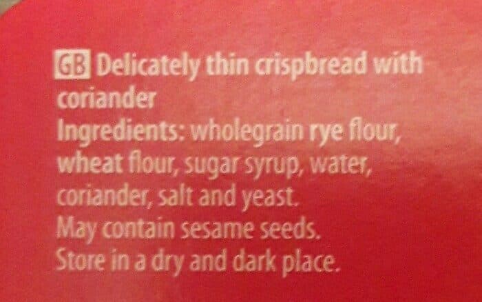 Finn crisp Finn Crisp Coriander packshot
