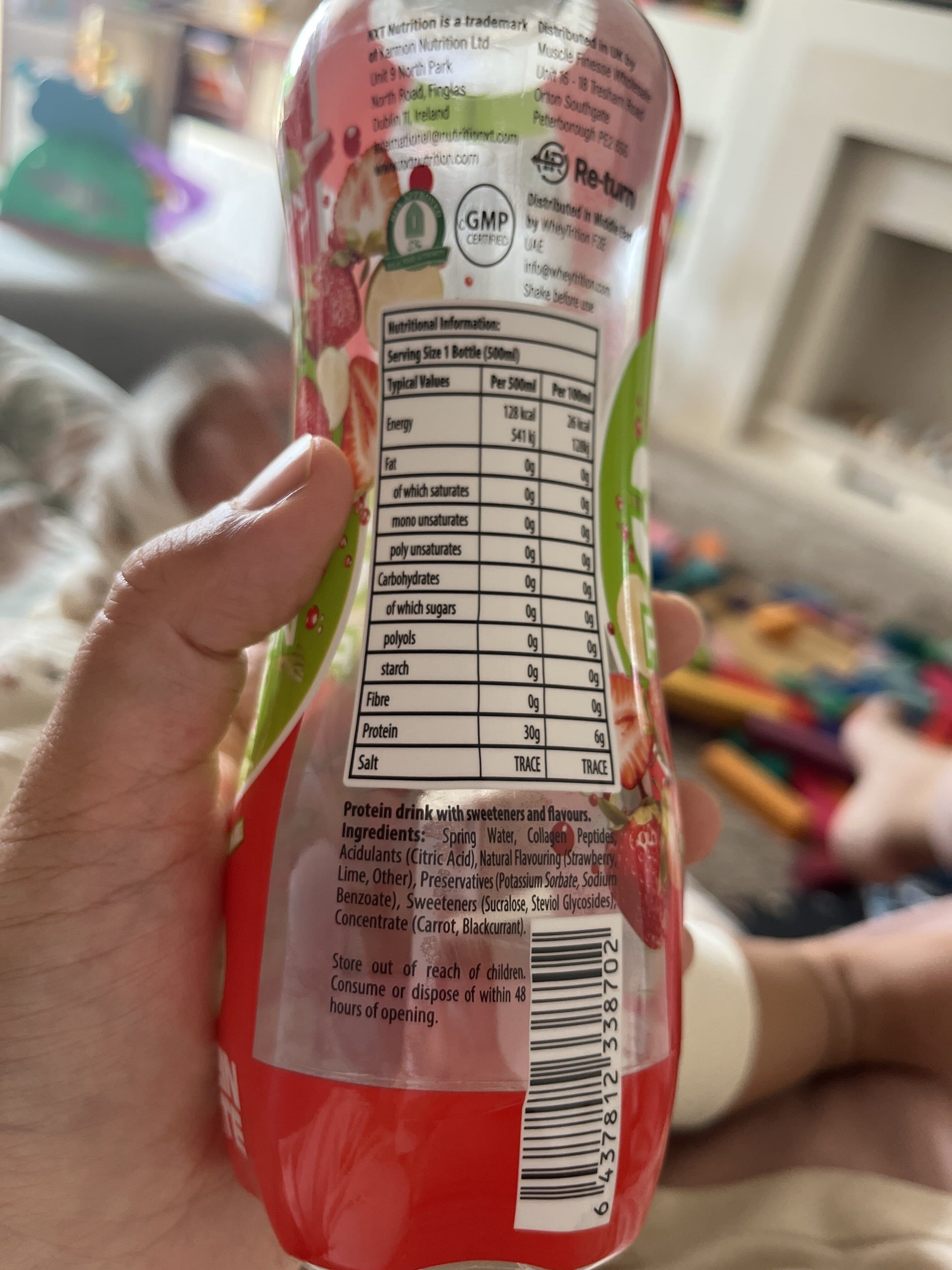 NXT Drink Strawberry Lime Protein Isolate packshot