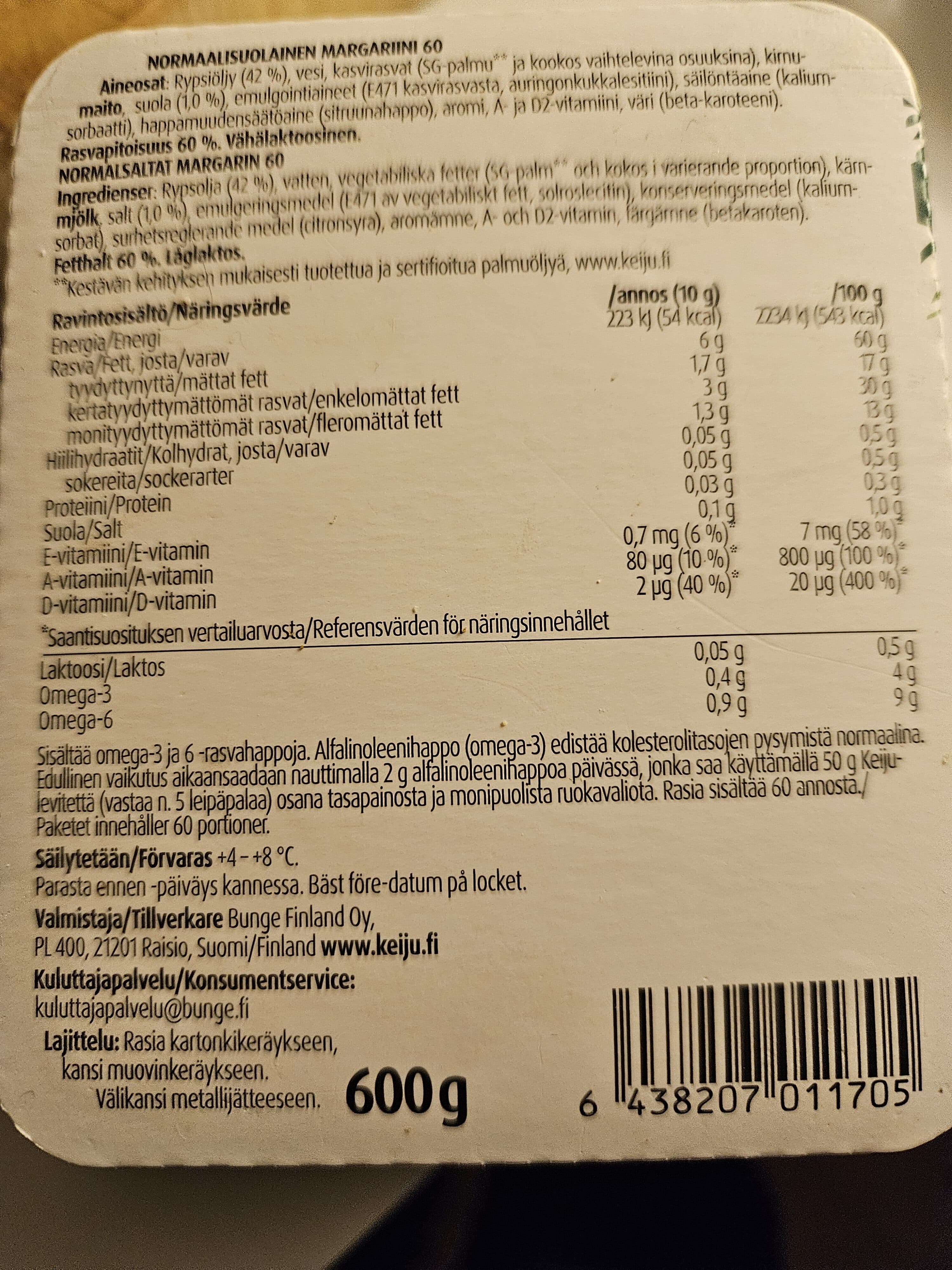 Open Food Facts Keiju normaalisuolainen packshot
