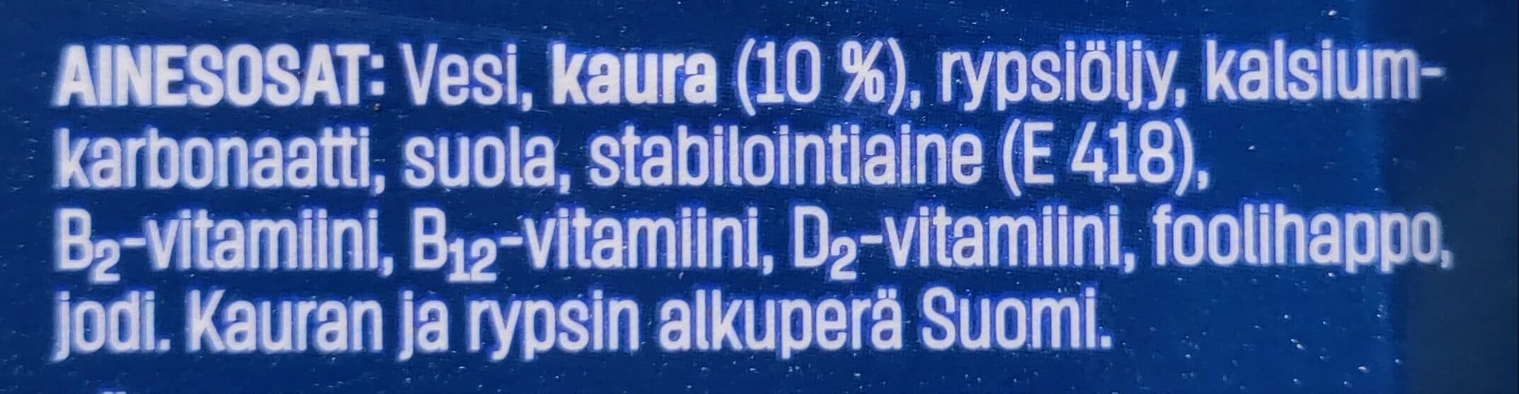 Kotimaista Kaurajuoma packshot