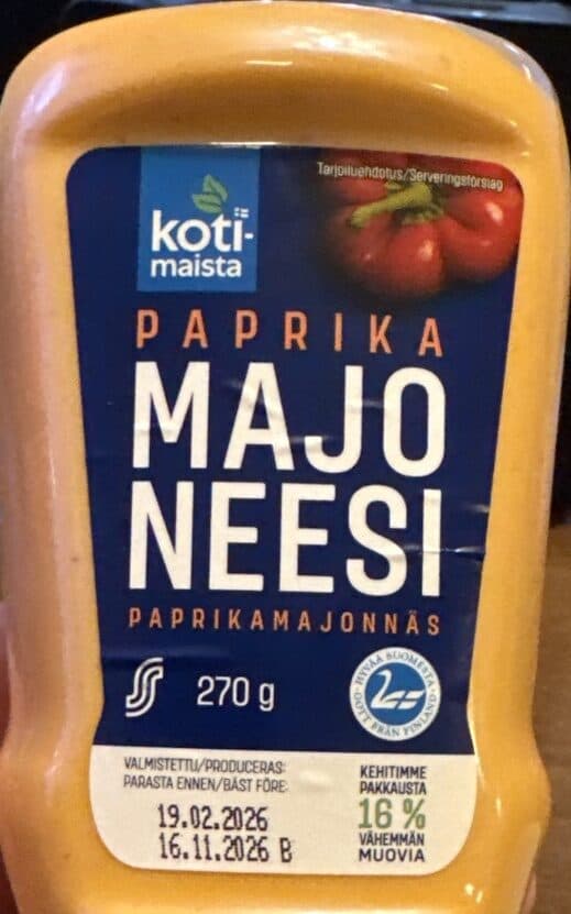 Kotimaista Paprika Majoneesi packshot