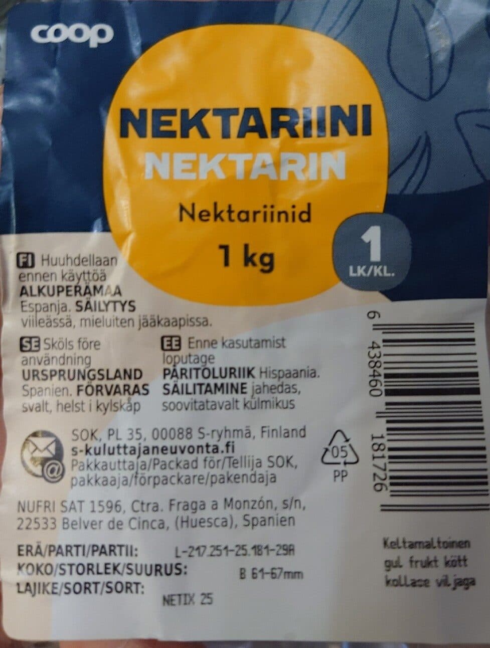Coop Nektariinit packshot