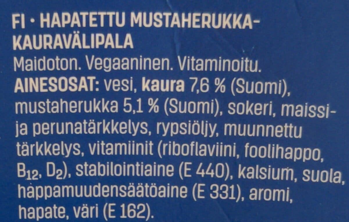 Kotimaista Kauravälipala mustaherukka packshot