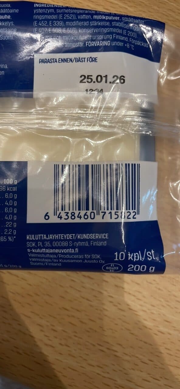 Kotimaista Vahva Sulatejuusto packshot