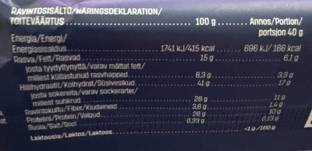 Kotimaista Proteiini patukka toffee packshot