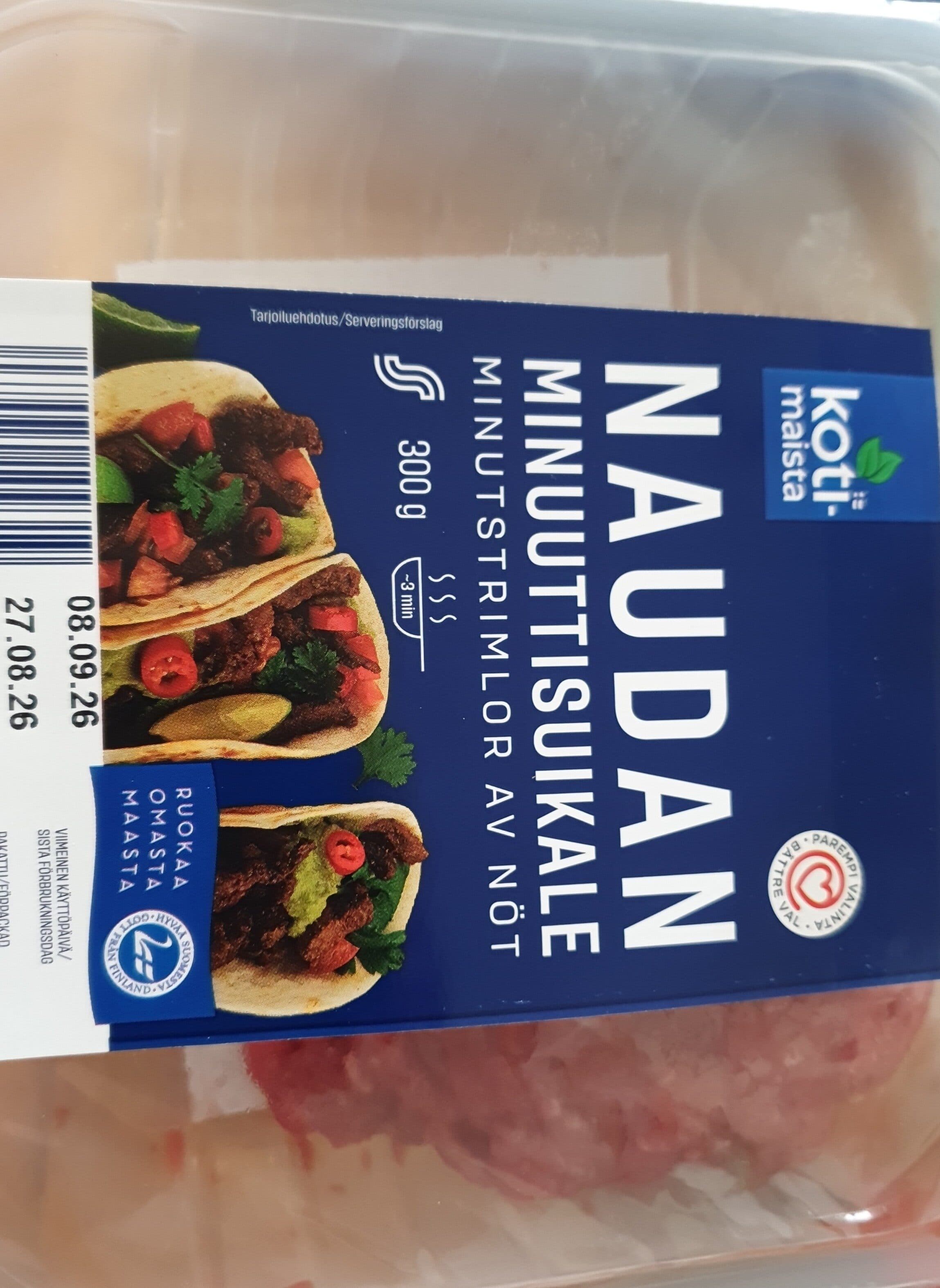Kotimaista Naudan Minuuttisuikale packshot