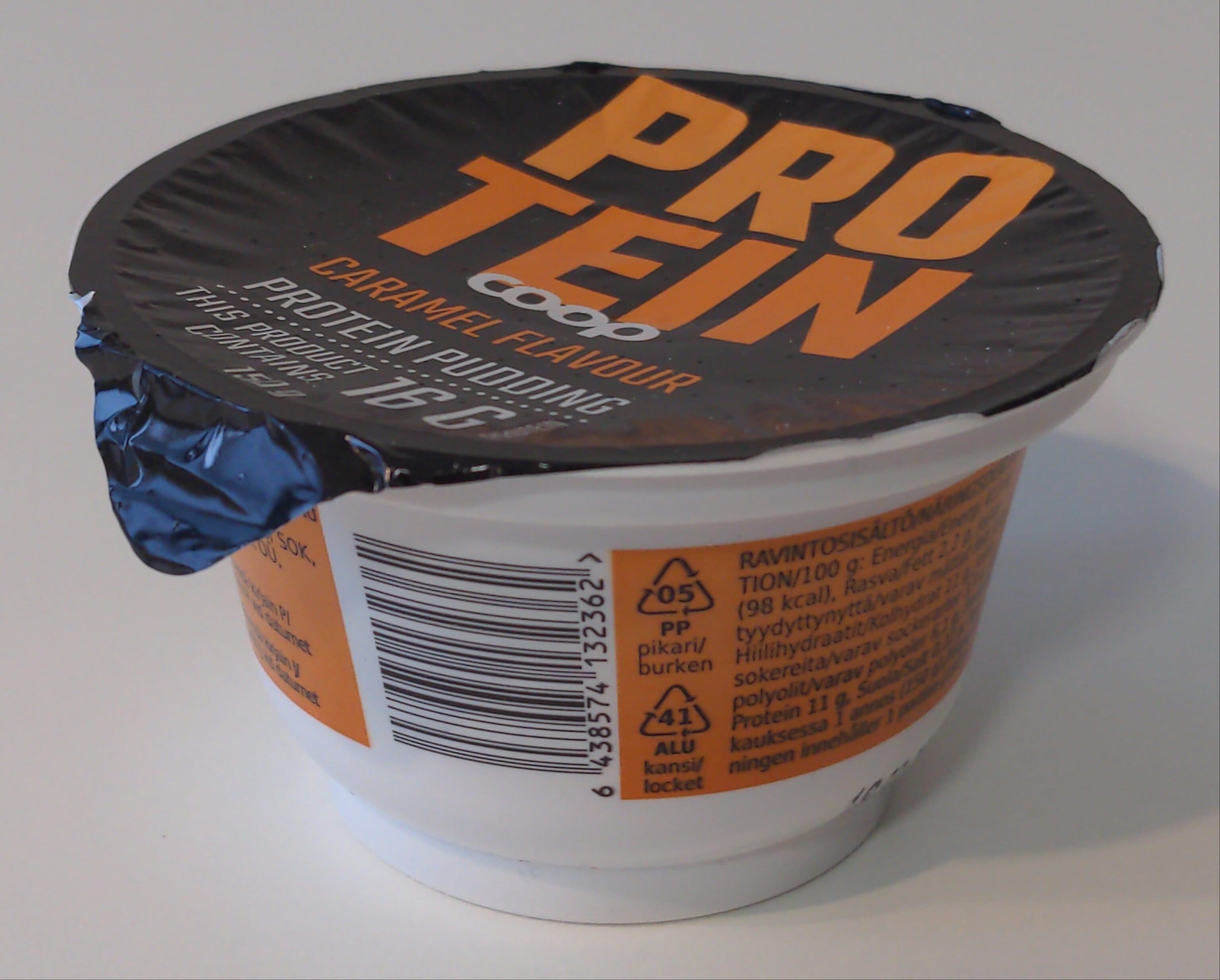 coop Caramel Protein pudding packshot