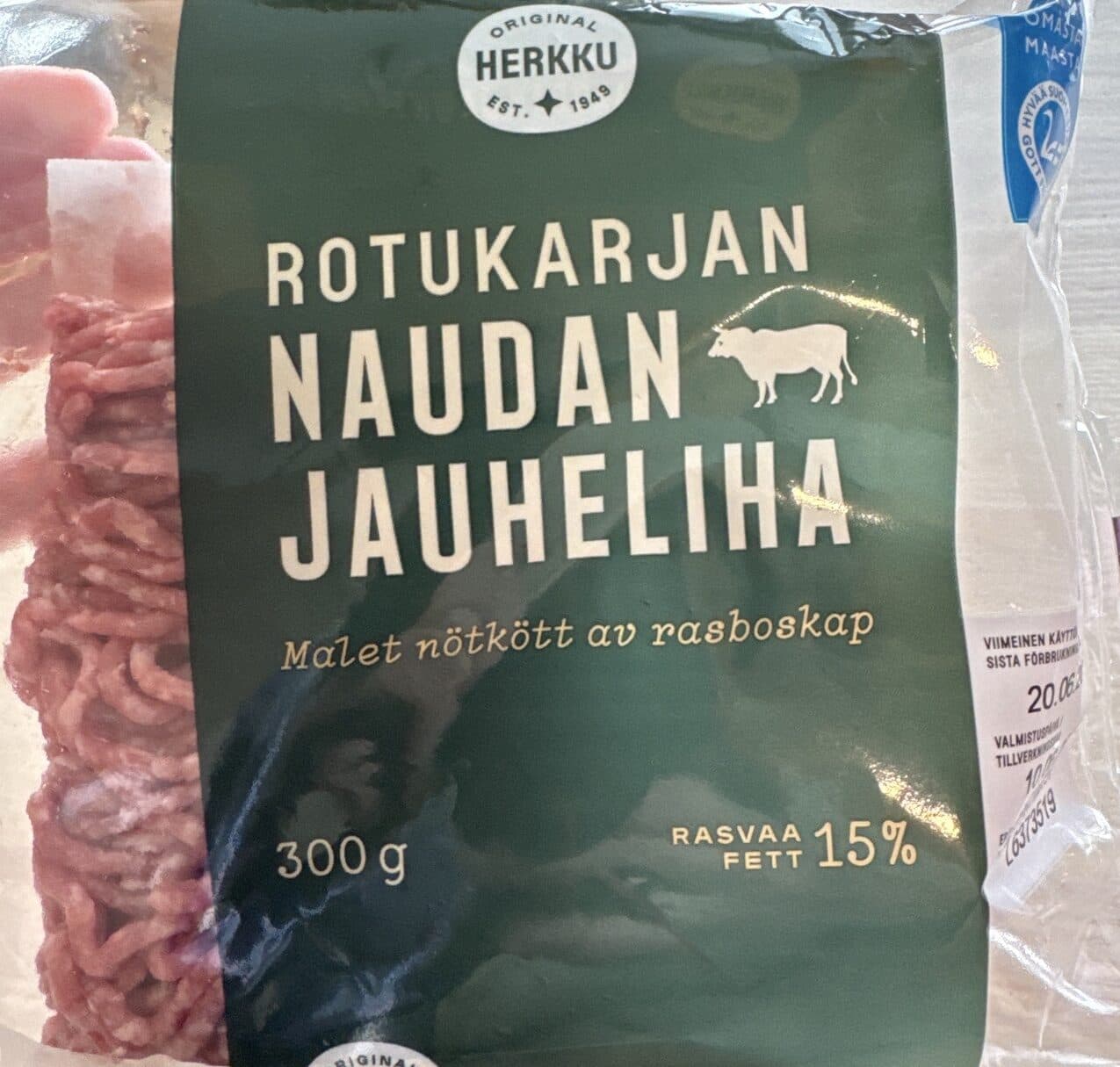Herkku Rotukarjan Naudan Jauheliha packshot