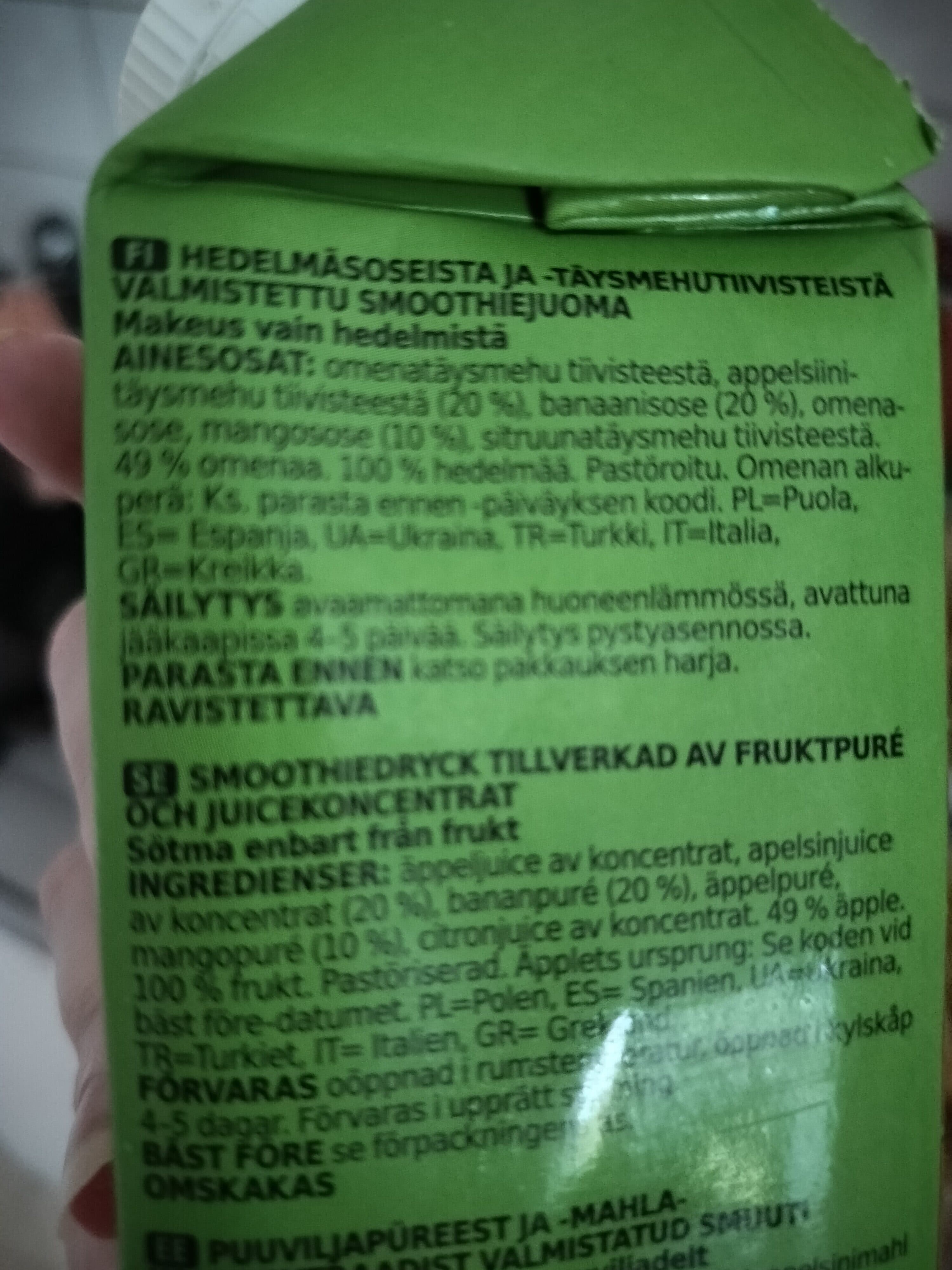 Coop Smoothie, Fruit packshot