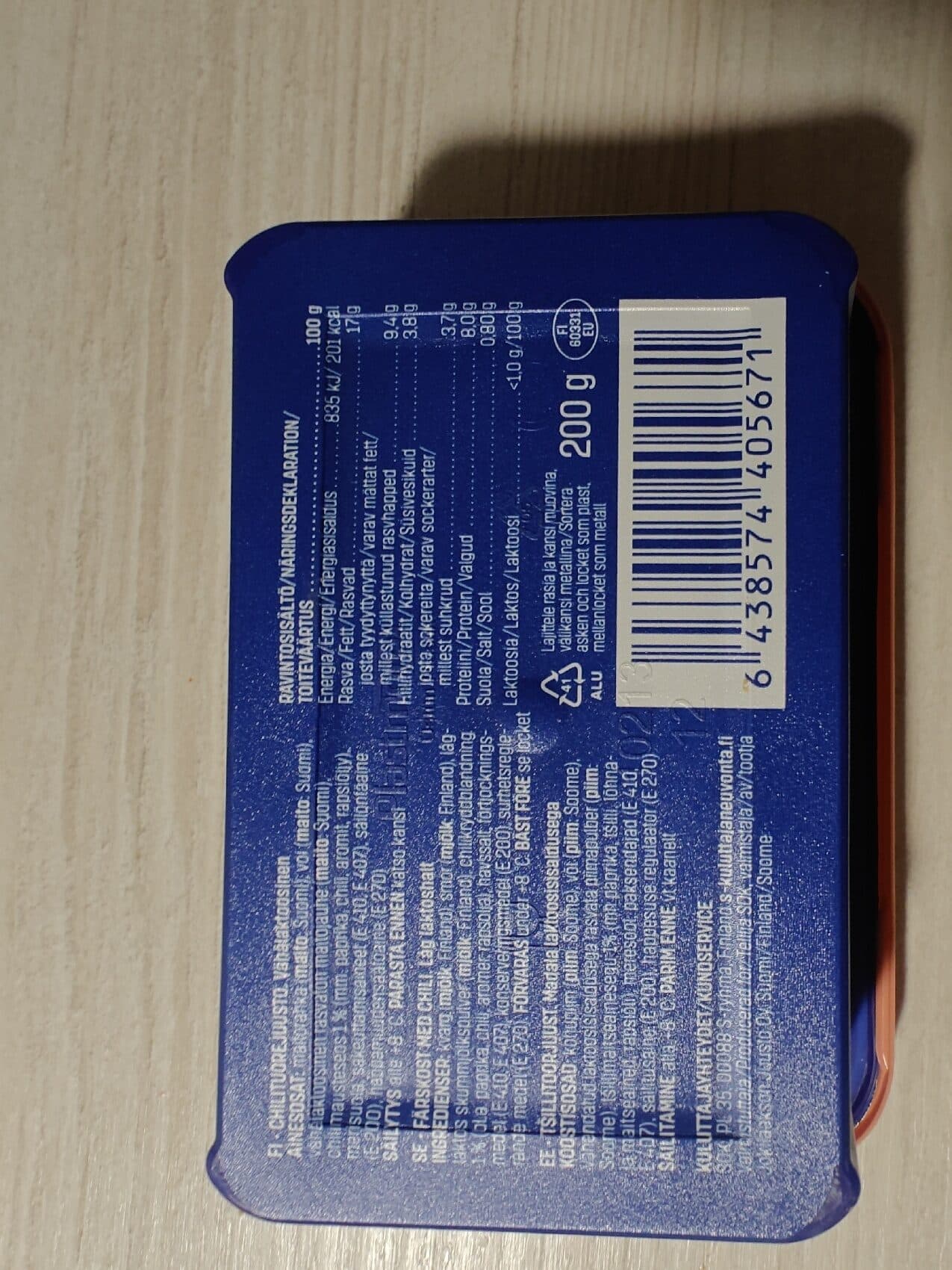 Kotimaista Chili Tuorejuusto packshot