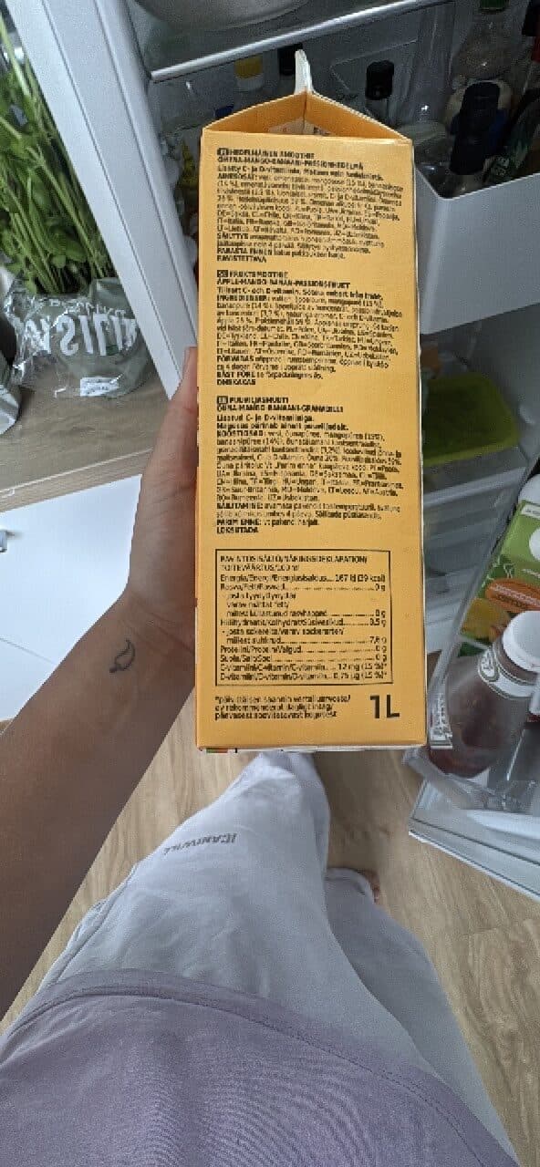 coop hedelmä smoothie Hedelmäinen Smoothie Frukt Smoothie packshot