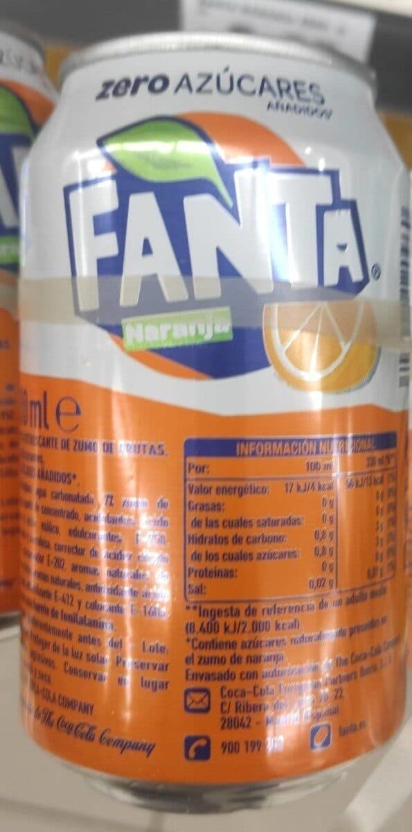 Fanta Fanta naranja sin azúcares packshot