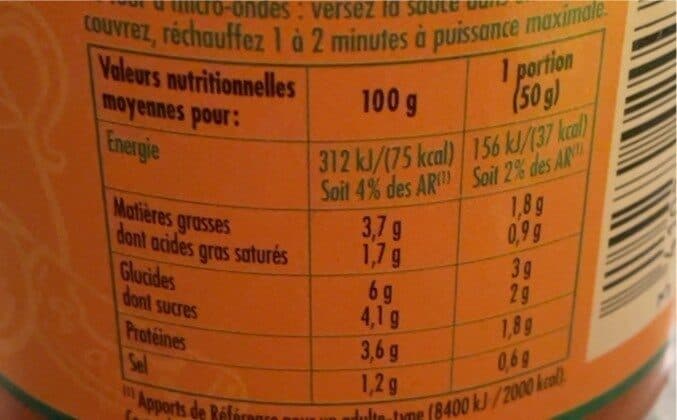 Open Food Facts Sauce bolognaise packshot