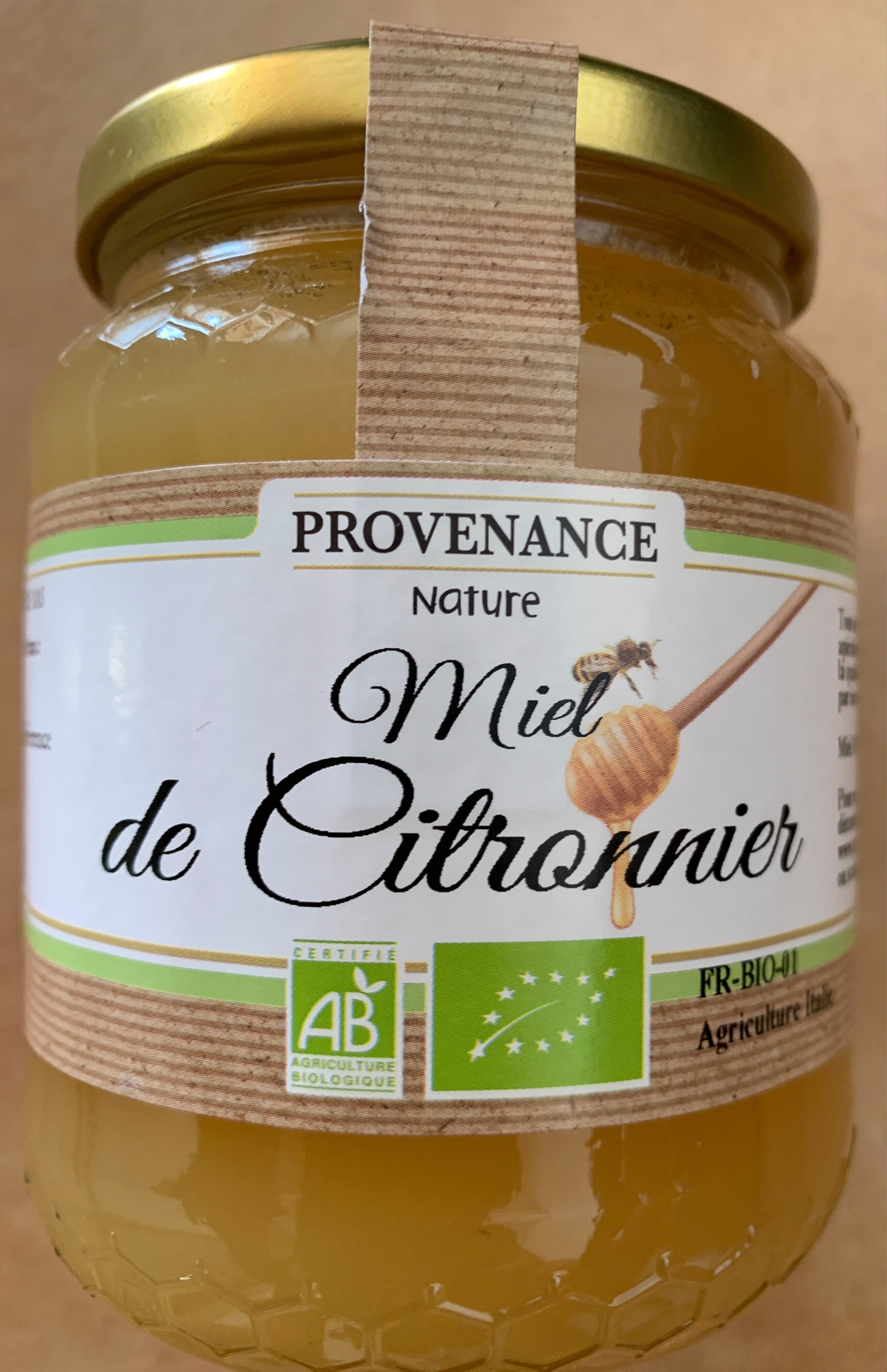 PROVENANCE NATURE Miel de Citronnier packshot