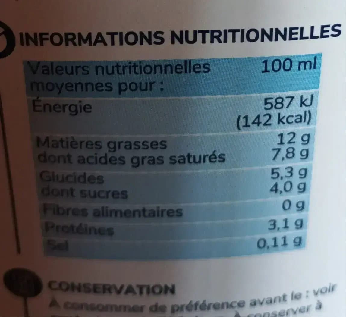 Open Food Facts Crème légère fluide packshot