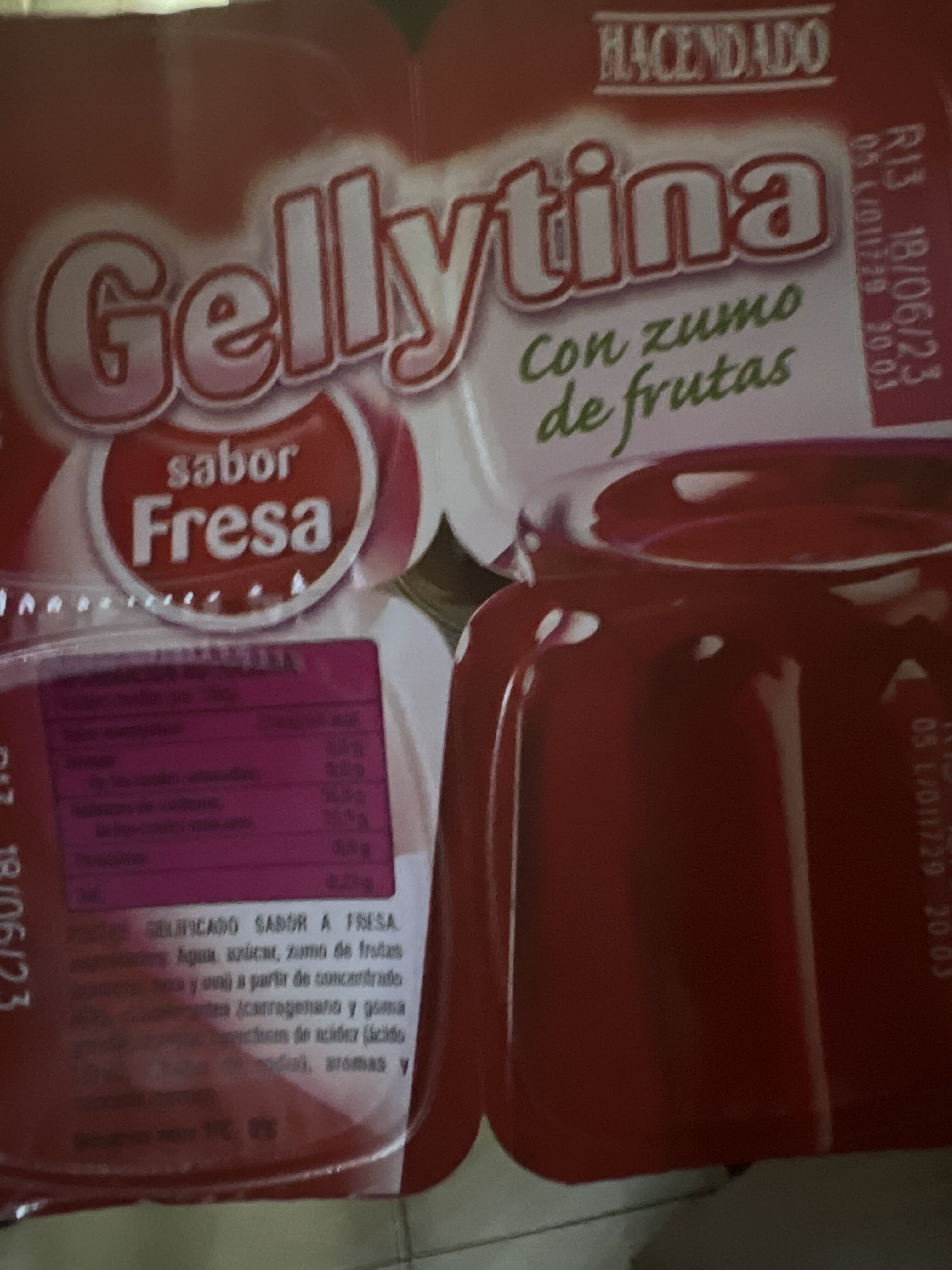 Hacendado Gelatina packshot