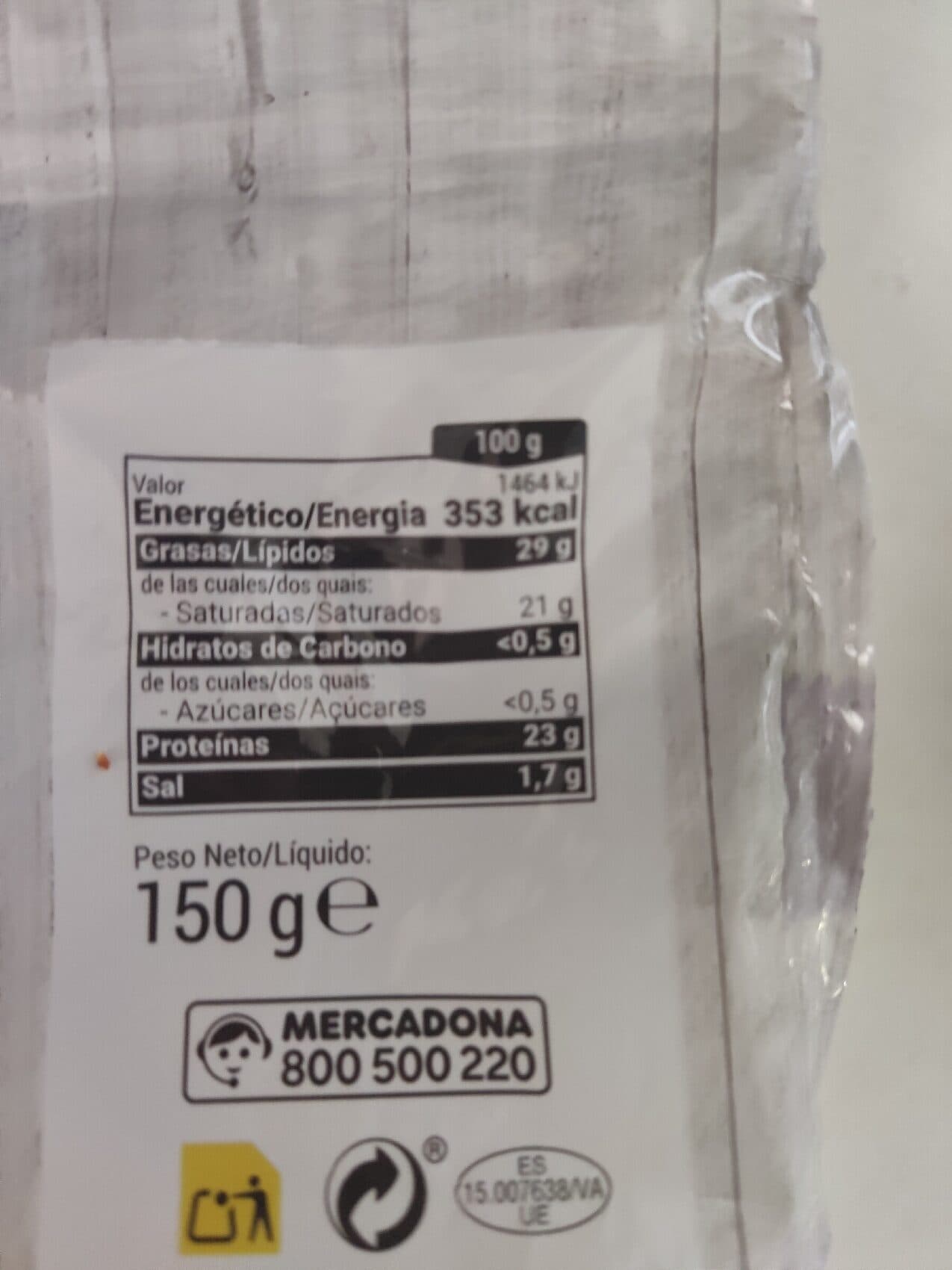 Mercadona Queso Ralldo Sin Lactosa packshot