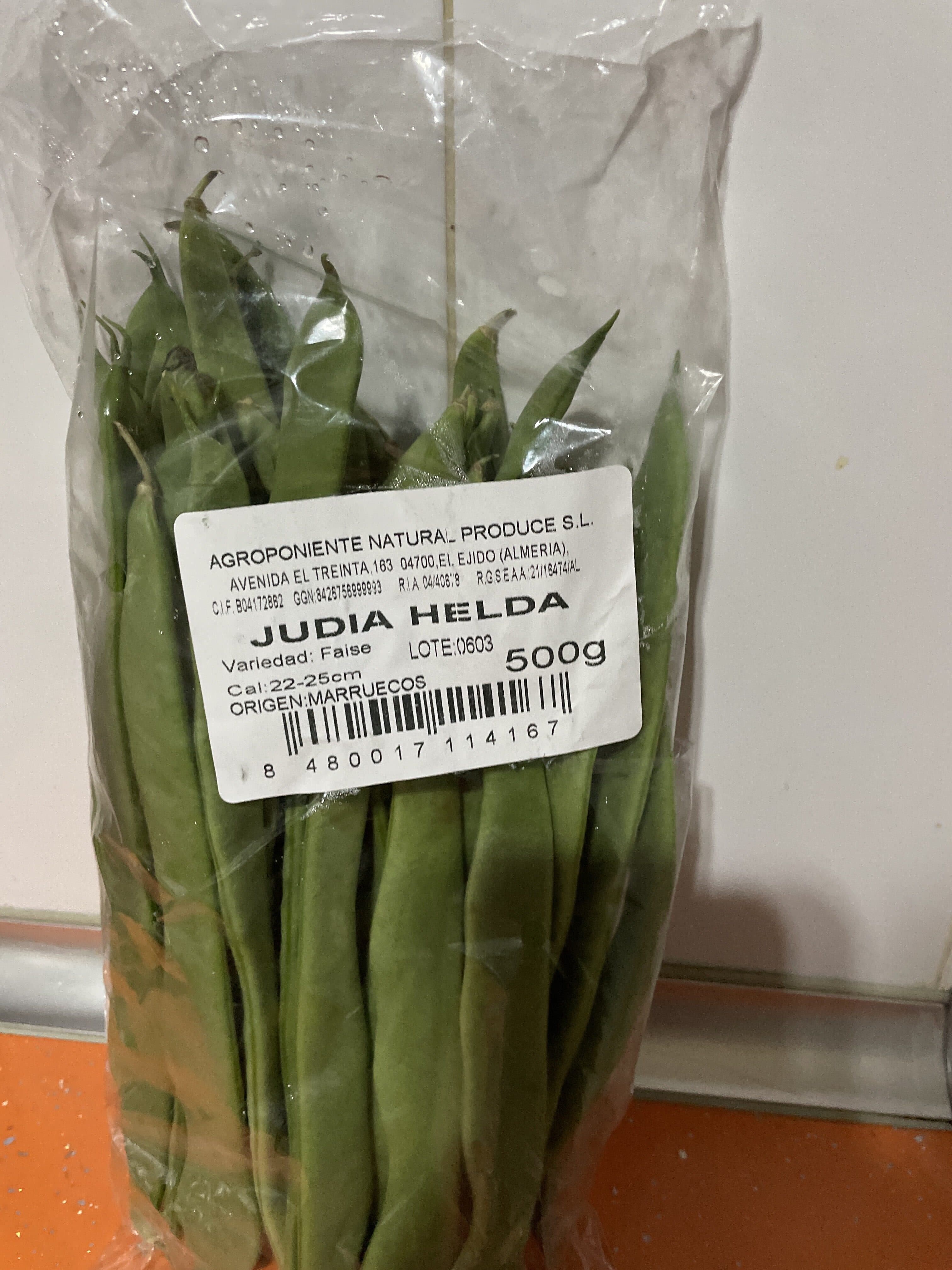 Agroponiente Natural Produce Judía Helda packshot
