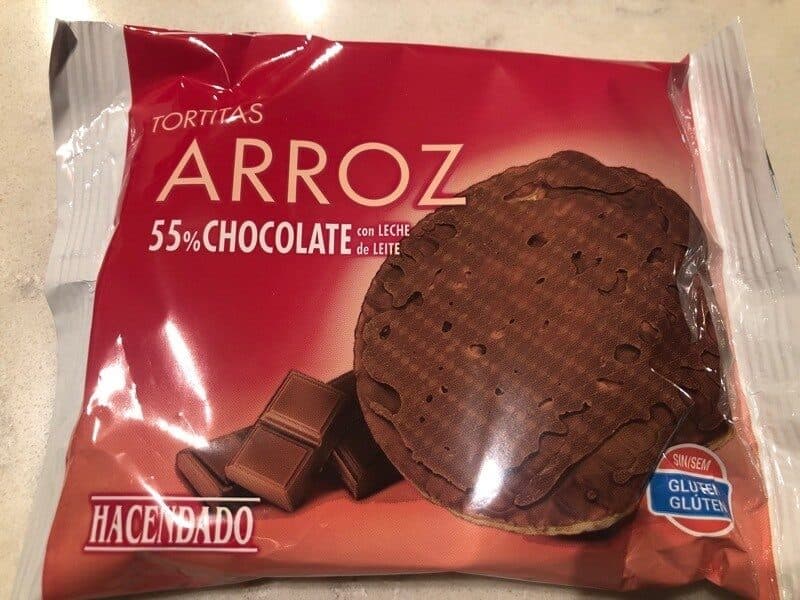 Hacendado Tortitas de arroz con chocolate packshot