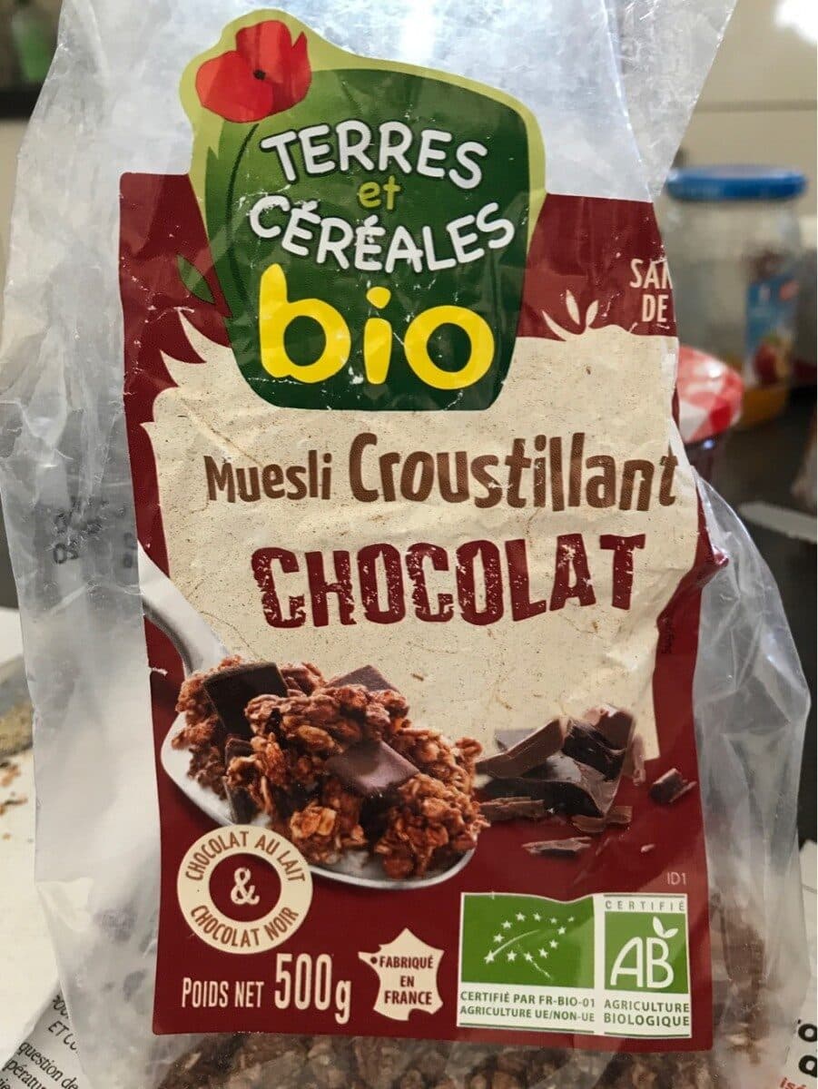 Terres et Céréales Bio Muesli Croustillant CHOCOLAT packshot