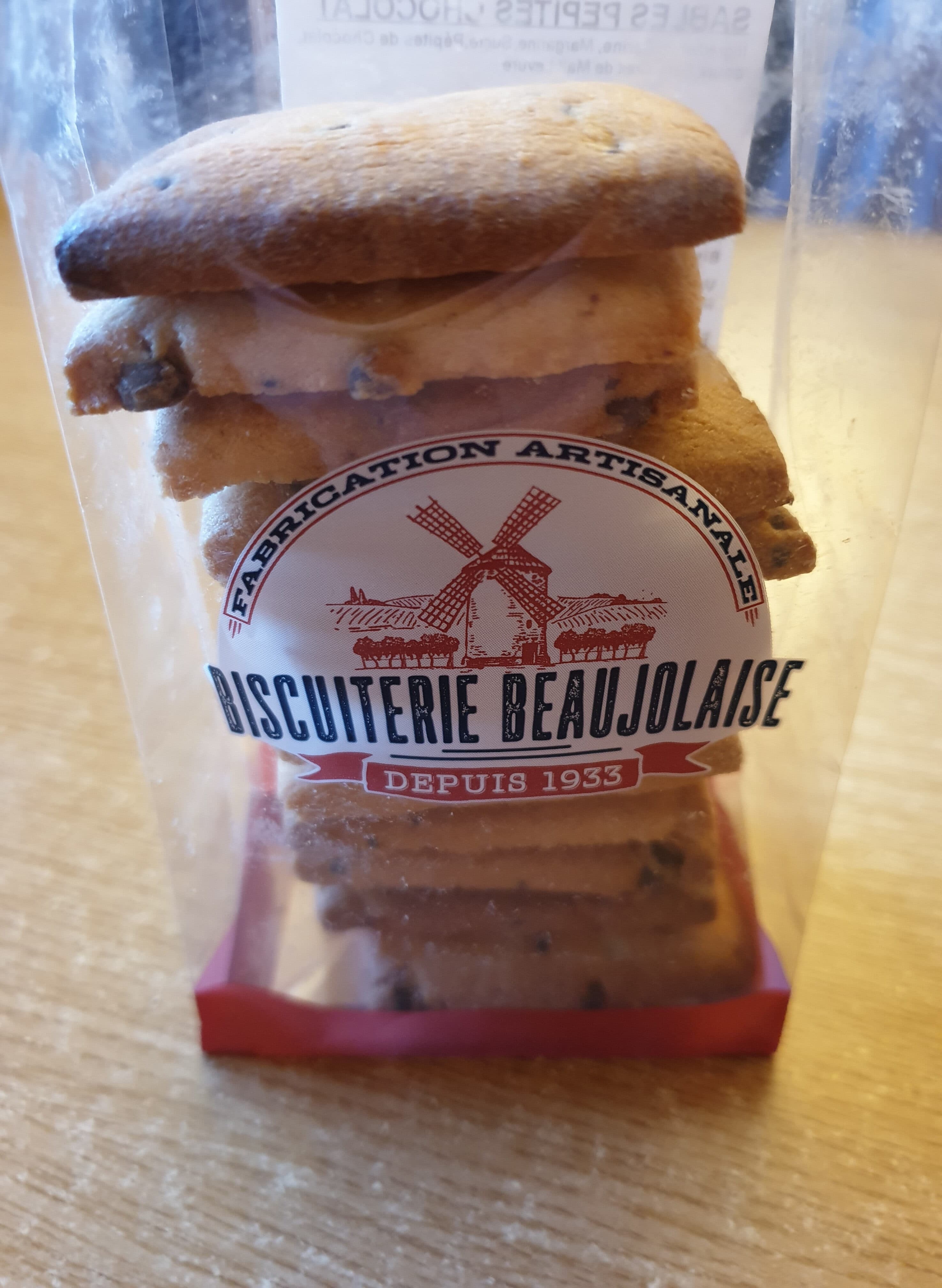 Biscuiterie Beaujolaise Sablés pépites de chocolat packshot