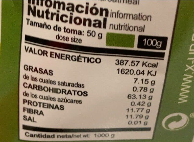 Open Food Facts Harina integral avena packshot