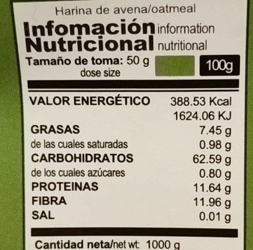 Open Food Facts Harina integral avena Cookies packshot