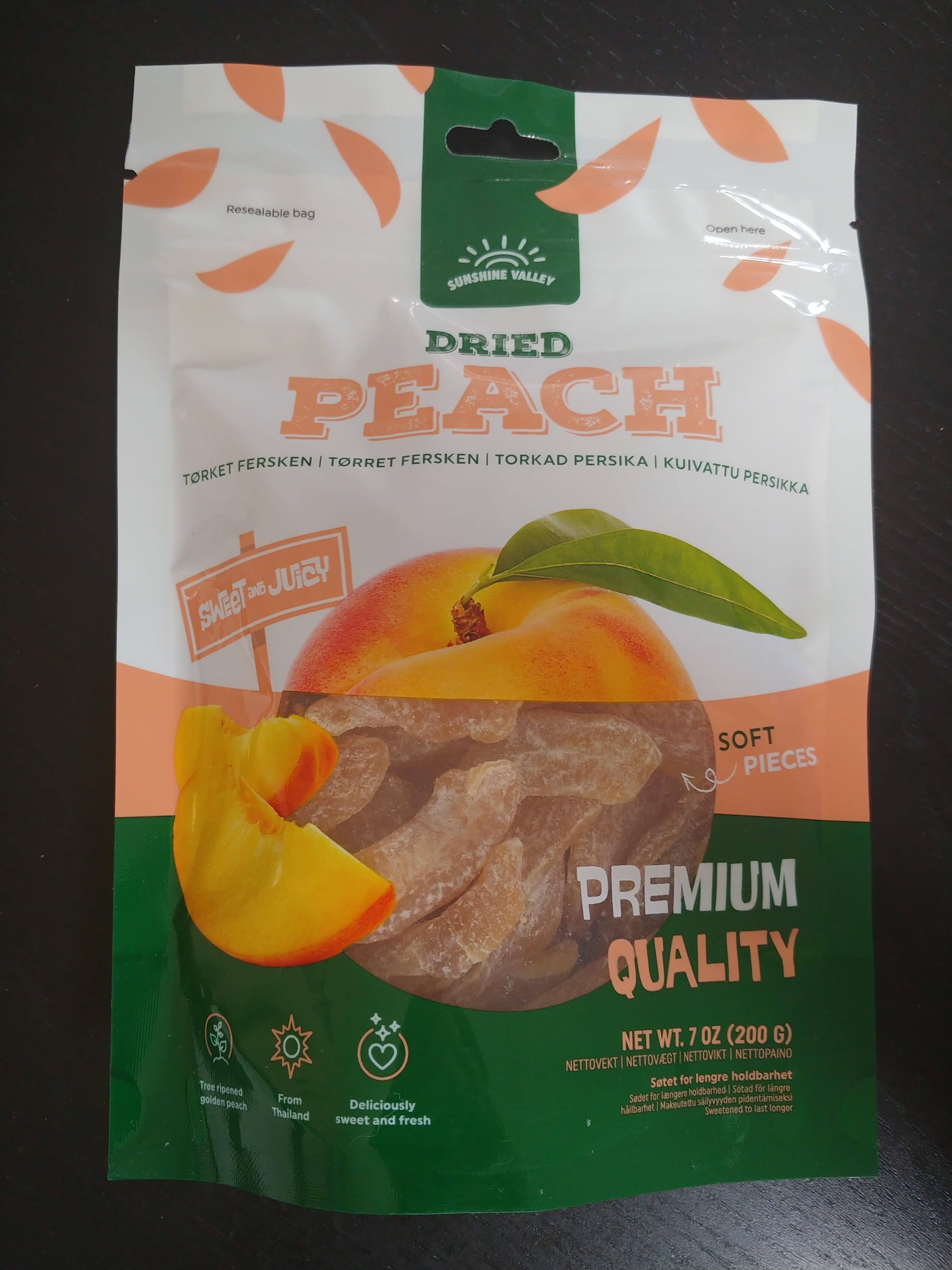 Sunshine Delights Dried Peach packshot