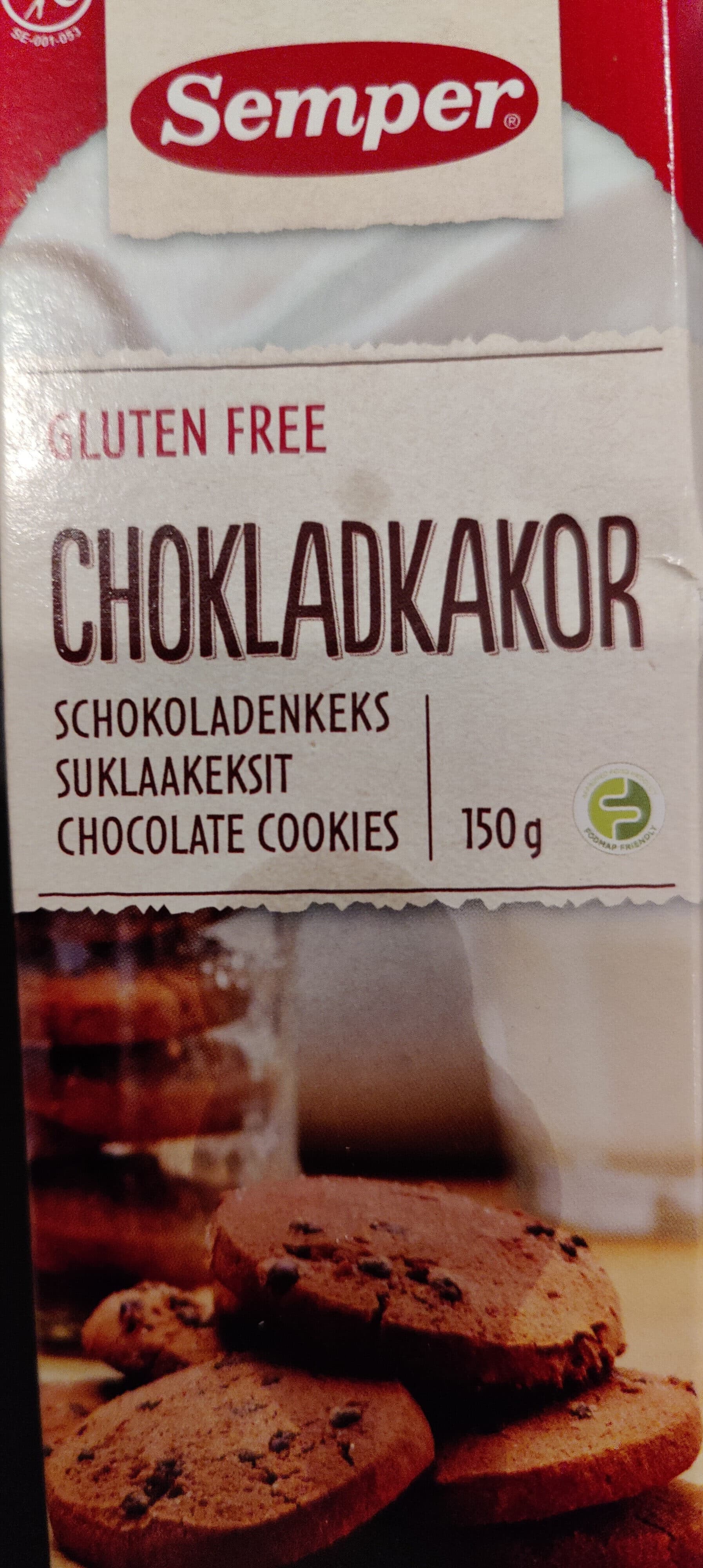 Semper Gluten free chocolate cookies packshot