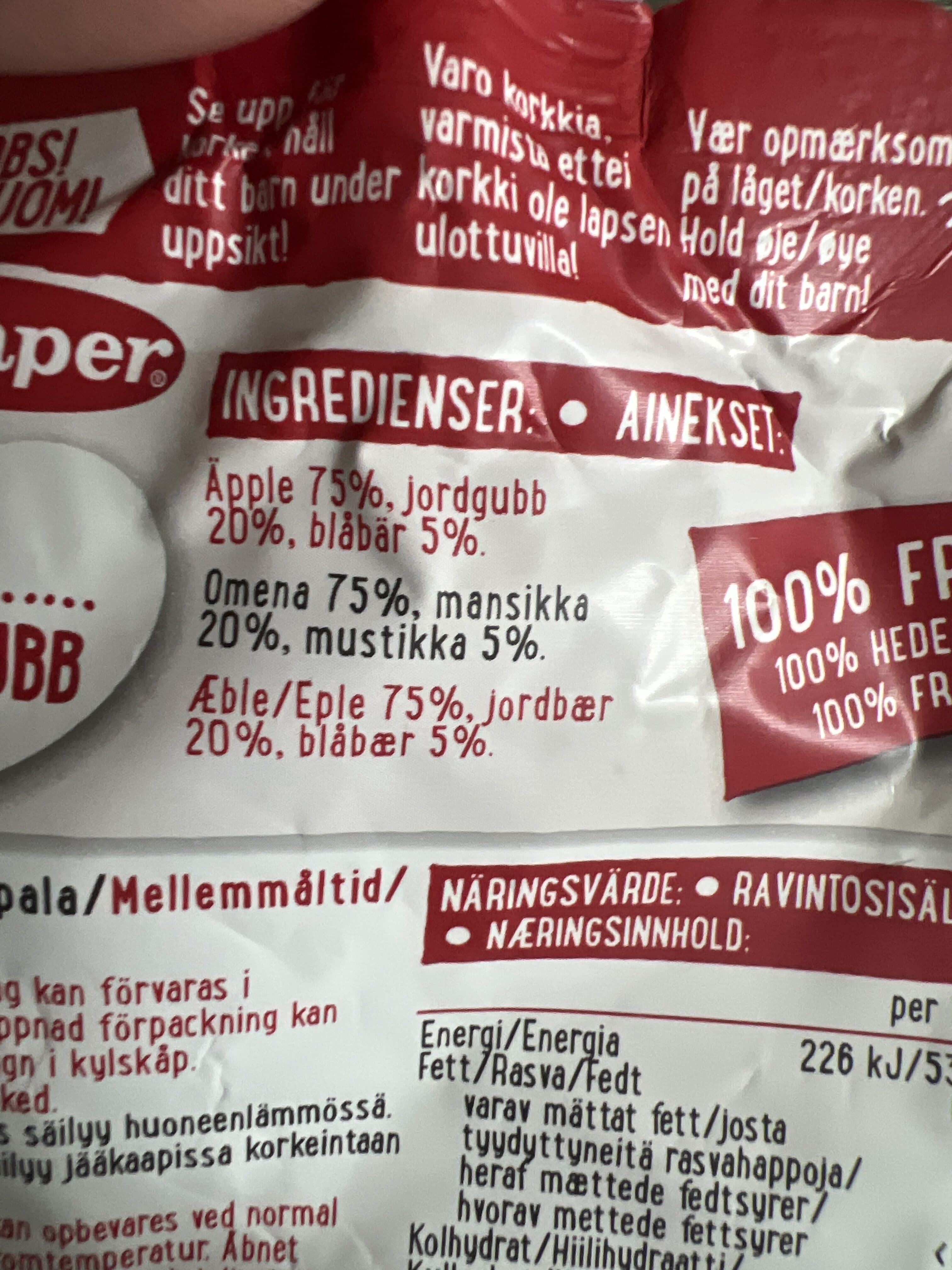 Semper frukt mums packshot