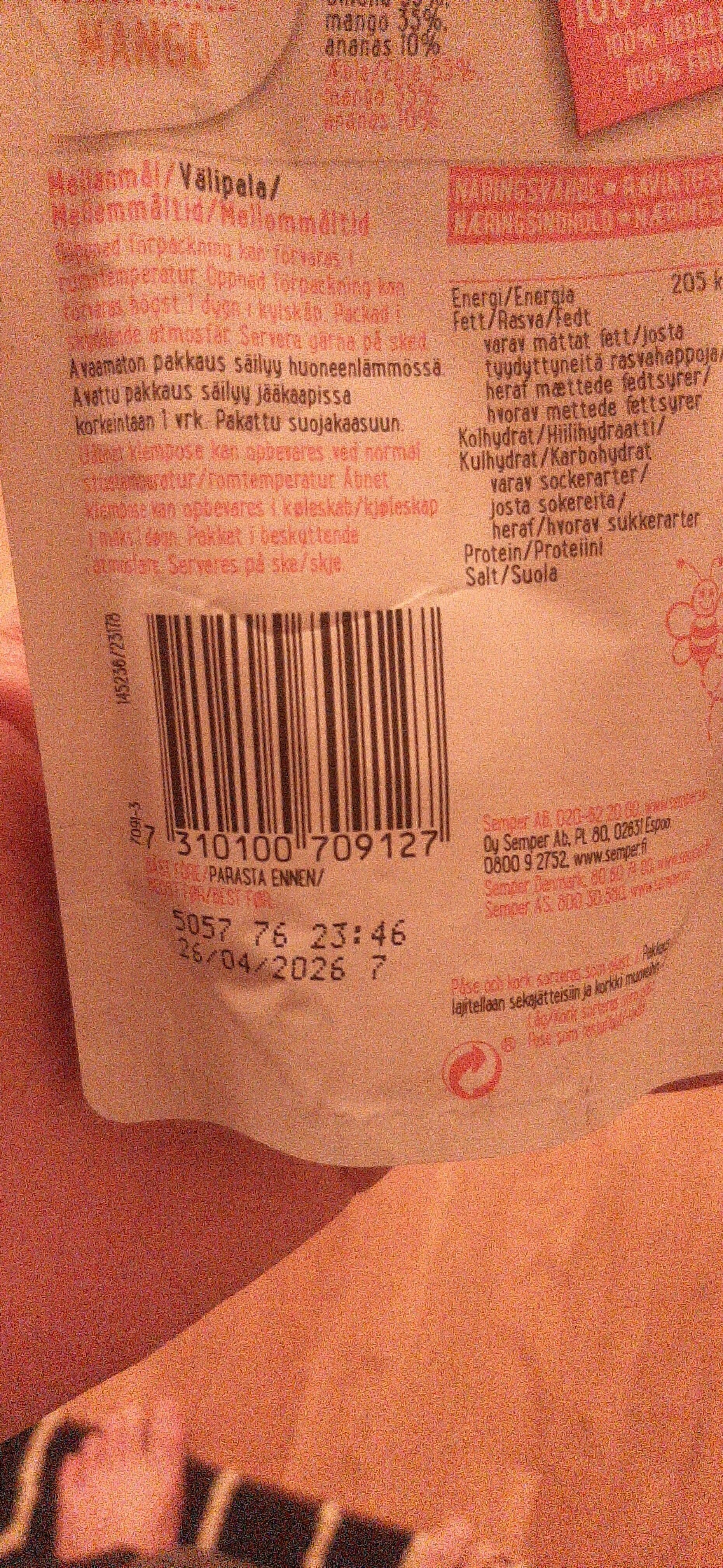 Semper Frukt Mums Mango packshot