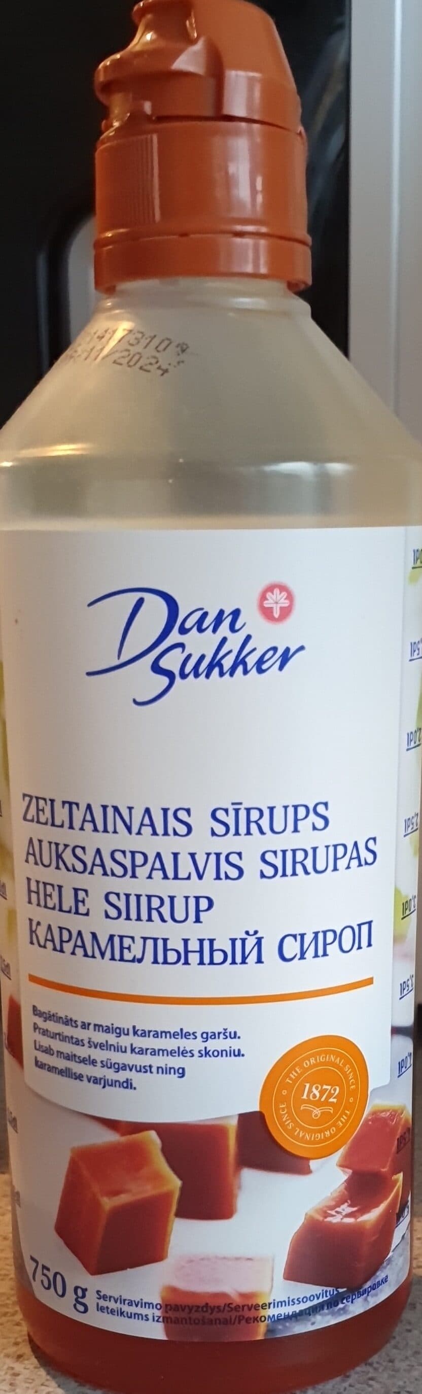 Dan Sukker ZELTAINAIS SĪRUPS packshot