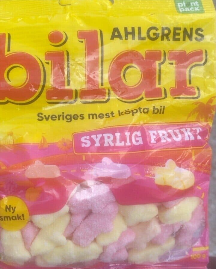 Bilar Syrlig frukt packshot