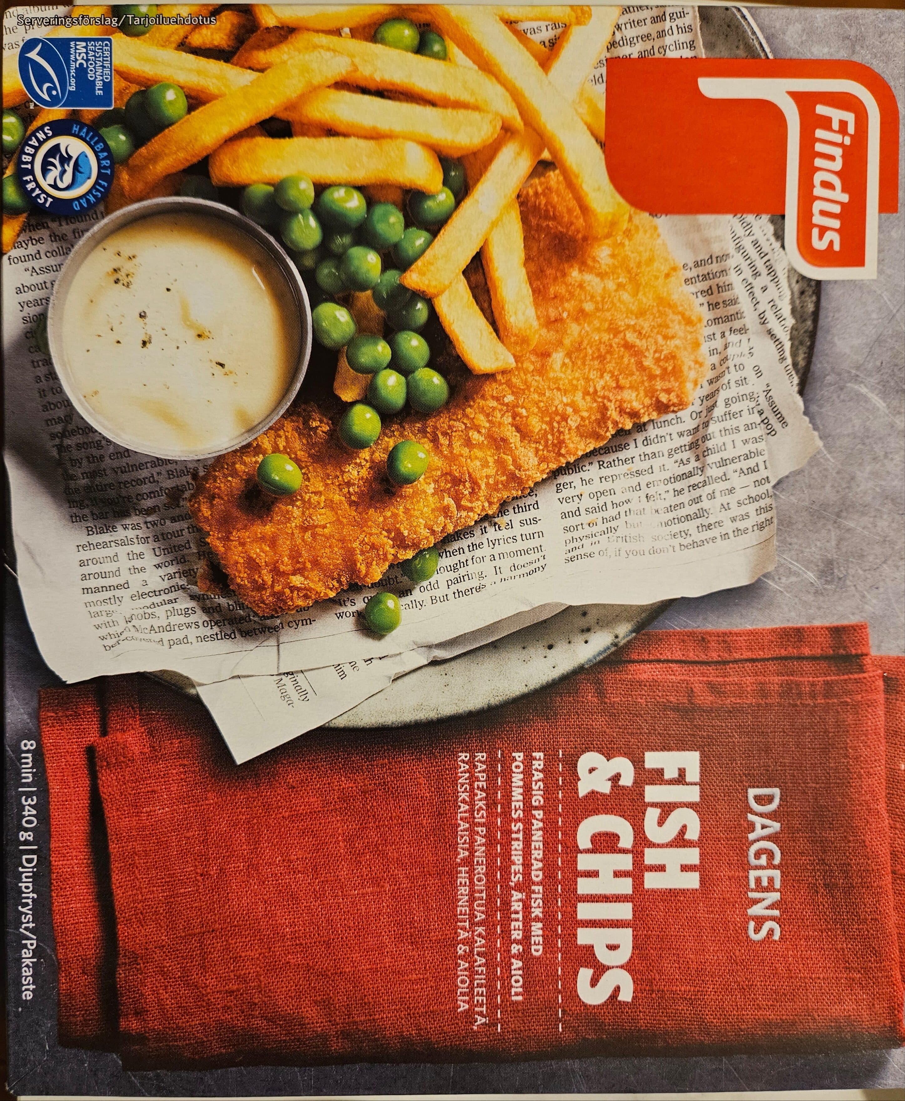 Findus Dagens Fish & Chips packshot