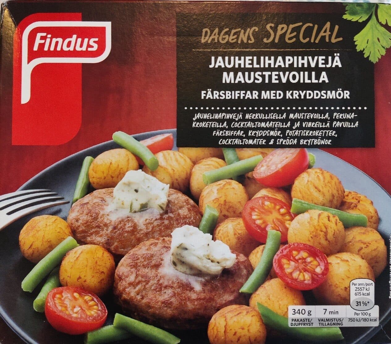 Findus Jauhelihapihvejä Maustevoilla packshot
