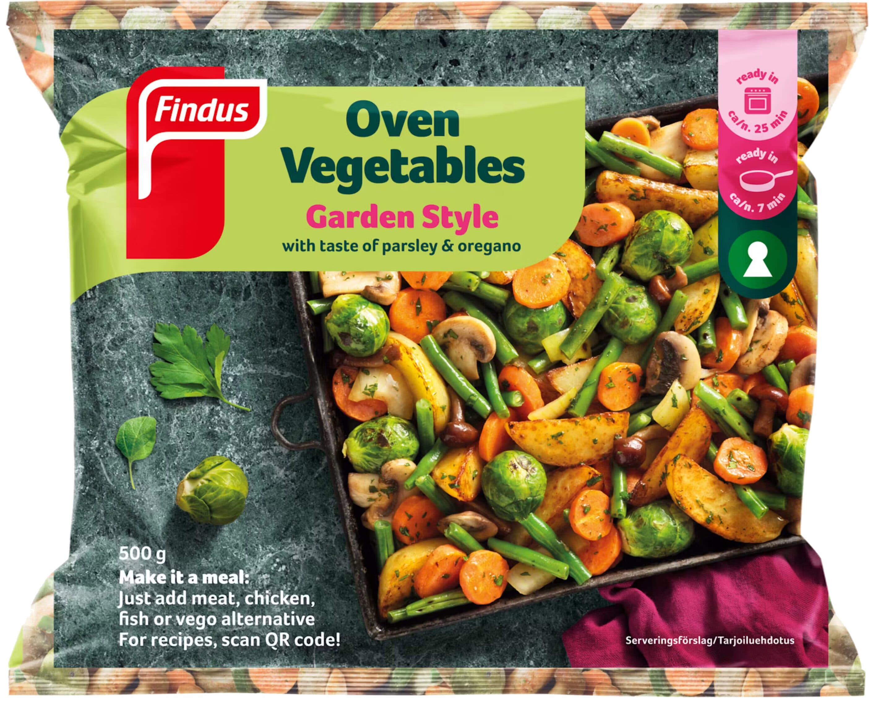 Findus Oven vegetables garden style packshot